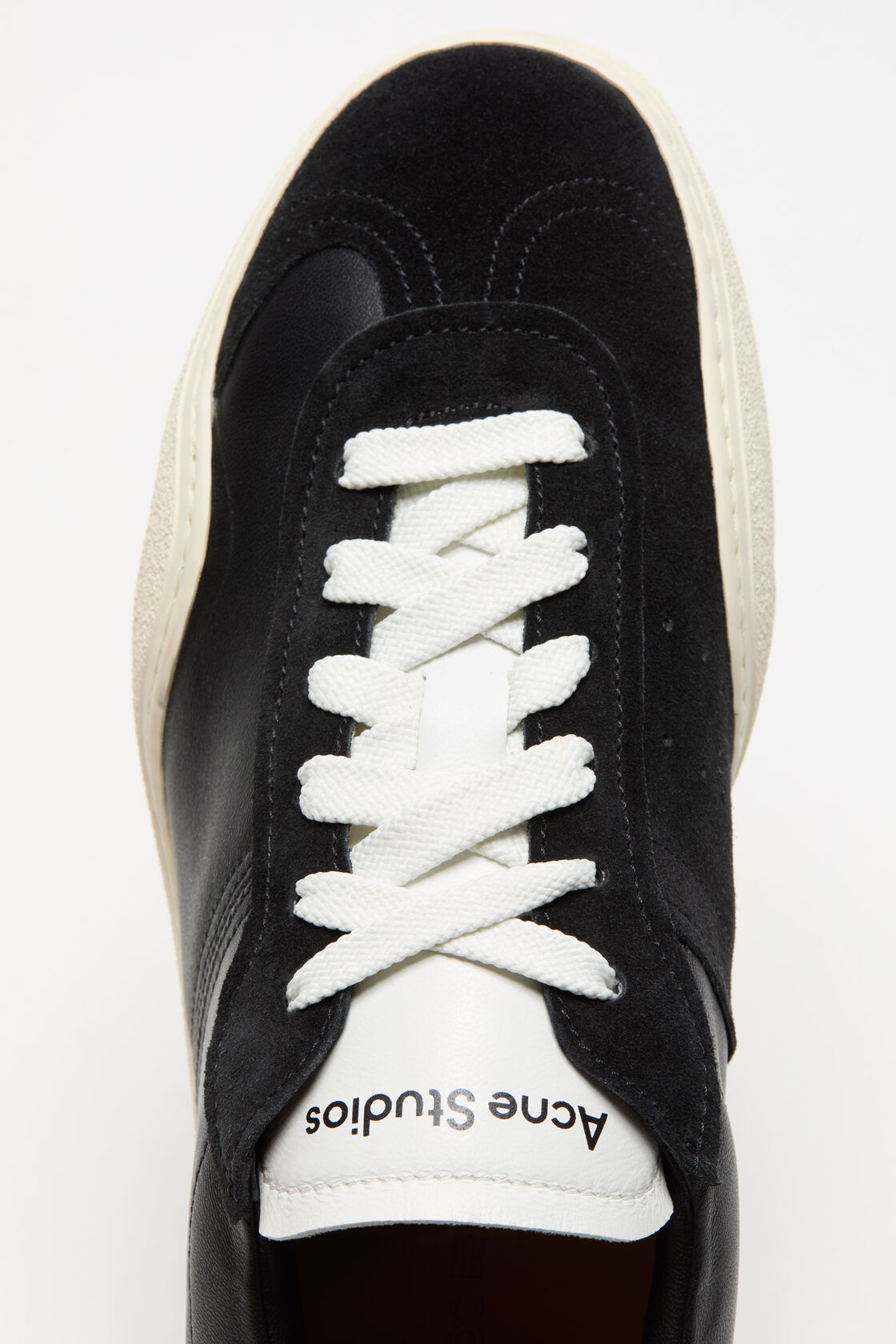 Leather sneakers, Black/white, 2000x