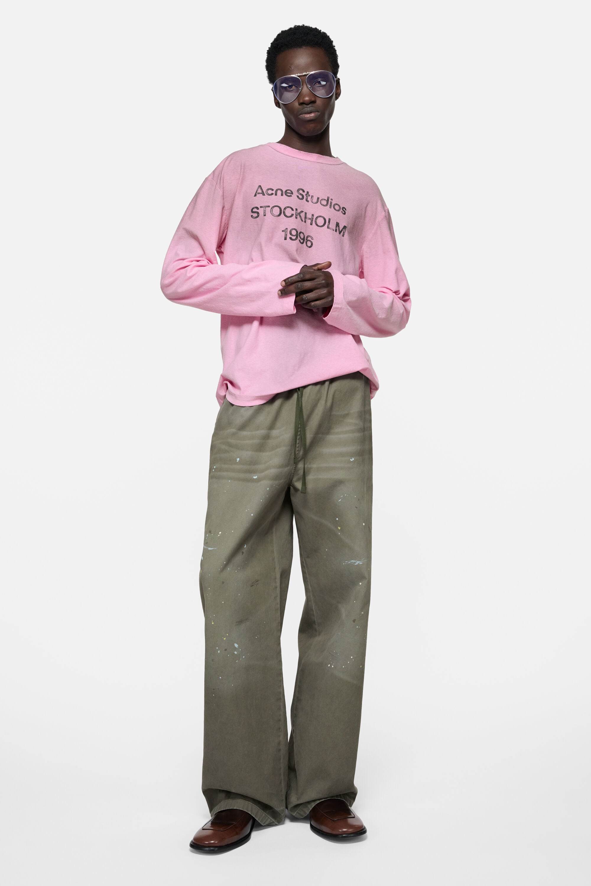 Acne Studios - Sprayed 1996 logo t-shirt - Cotton candy pink