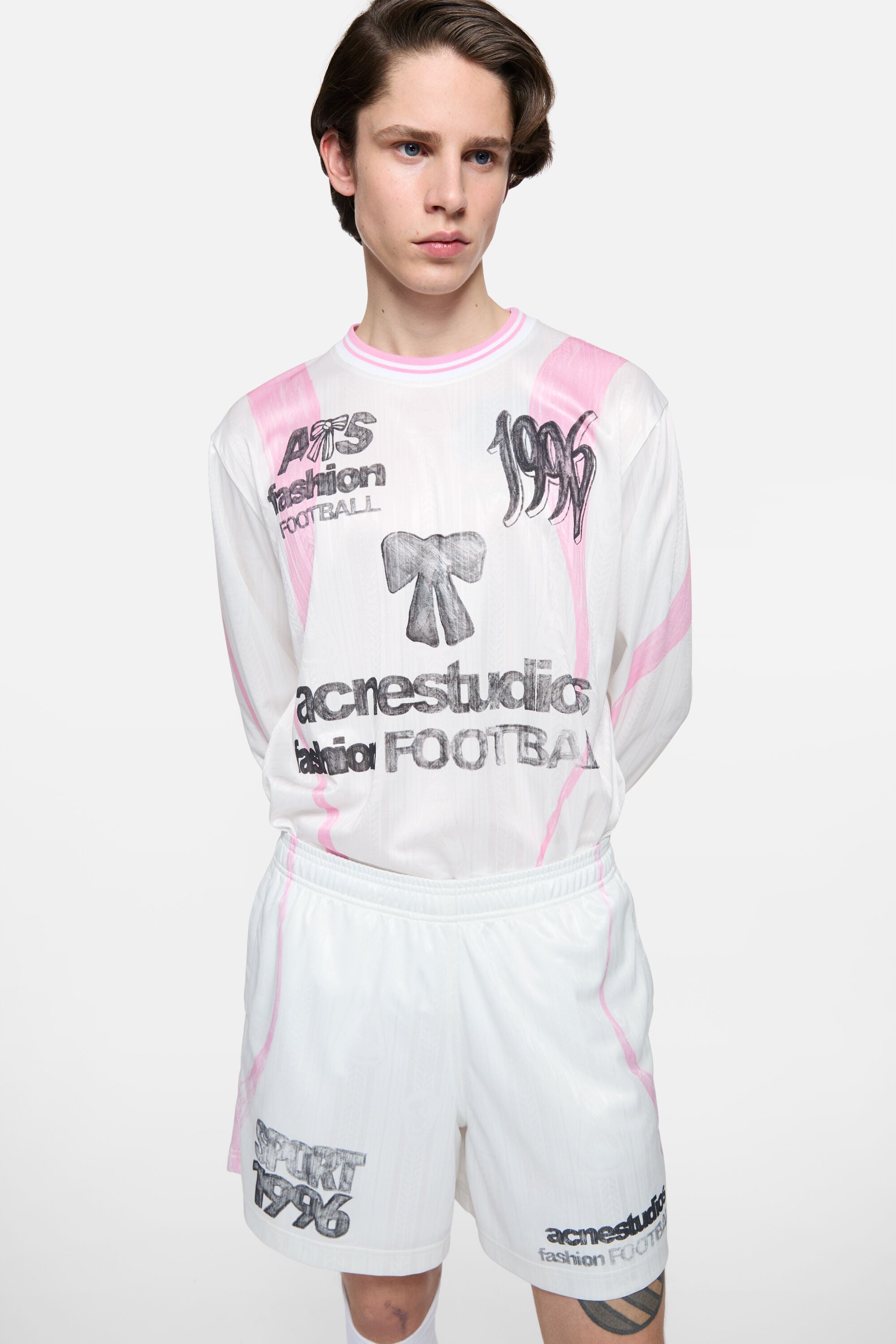 Acne Studios - スポーツジャージーグラフィックTシャツ - ホワイト