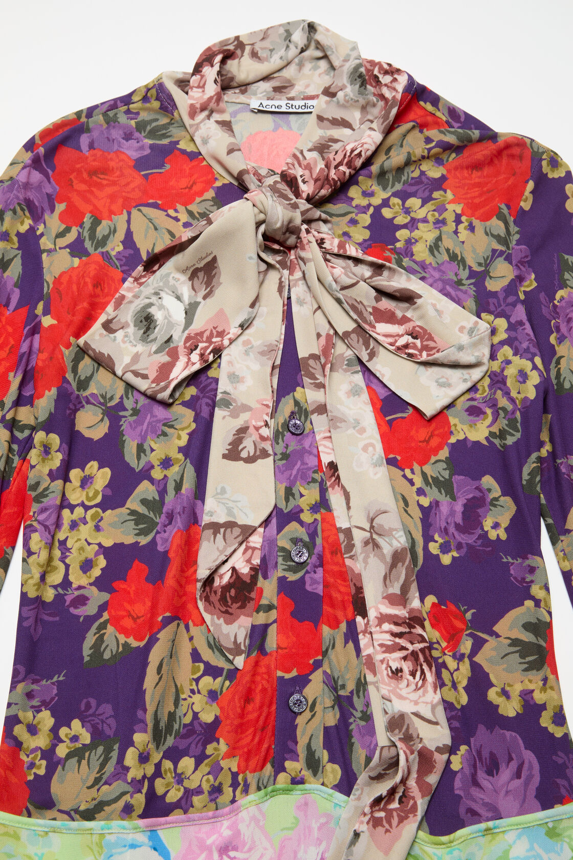 Printed midi dress, Purple/green, 2000x