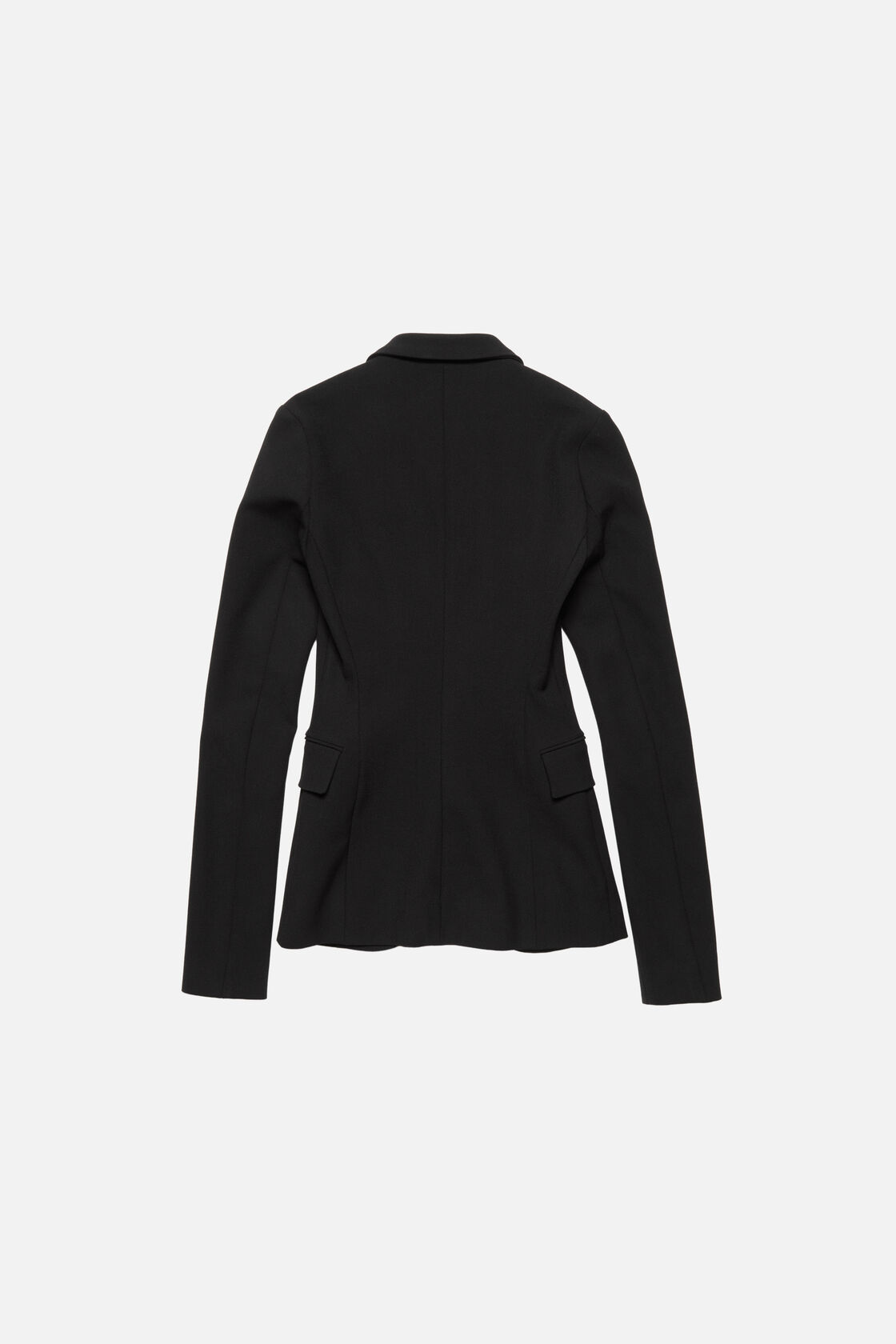 Fitted wool suit jacket, Black, 2000x