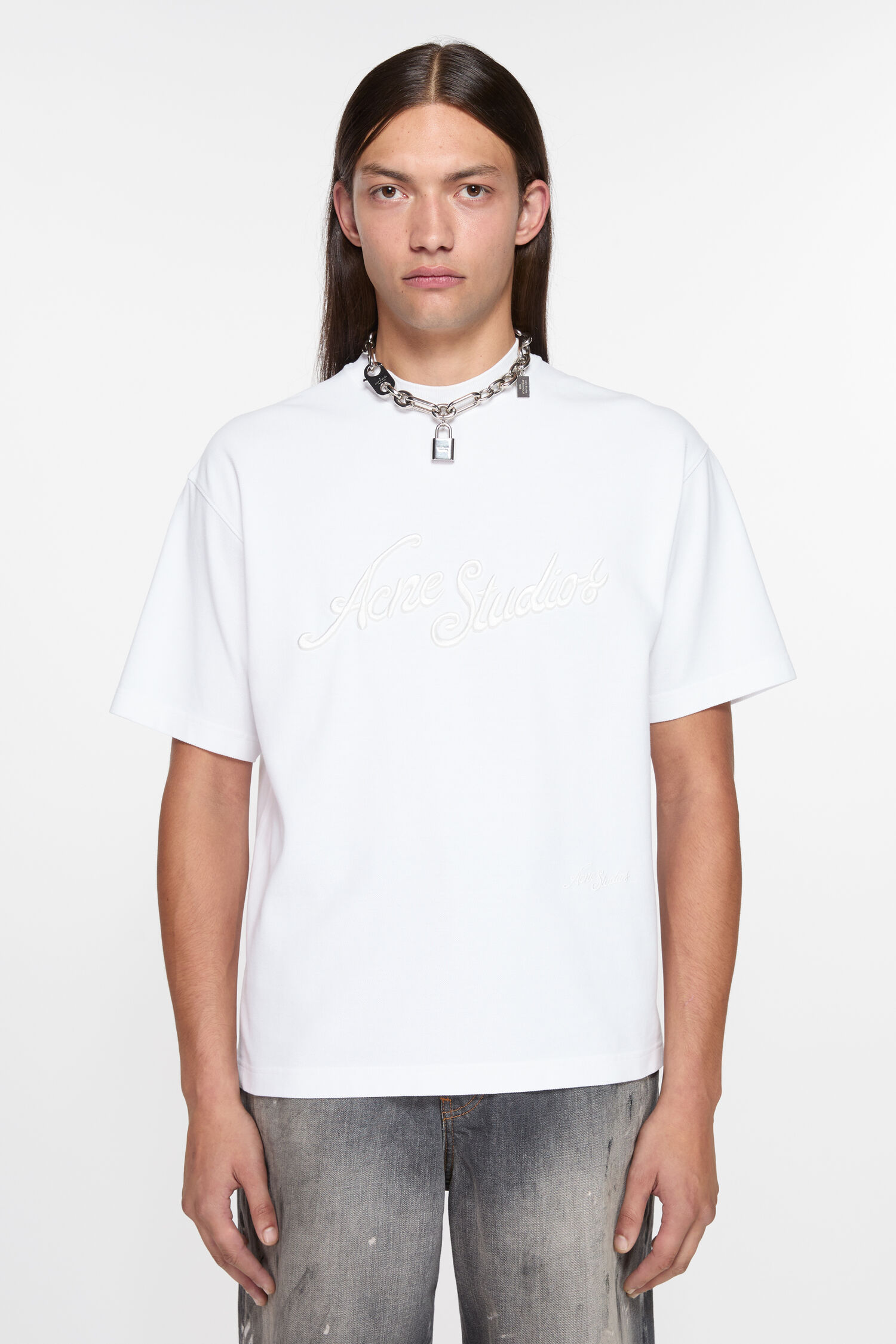 Acne Studios - ロゴTシャツ - リラックスフィット - オプティックホワイト 