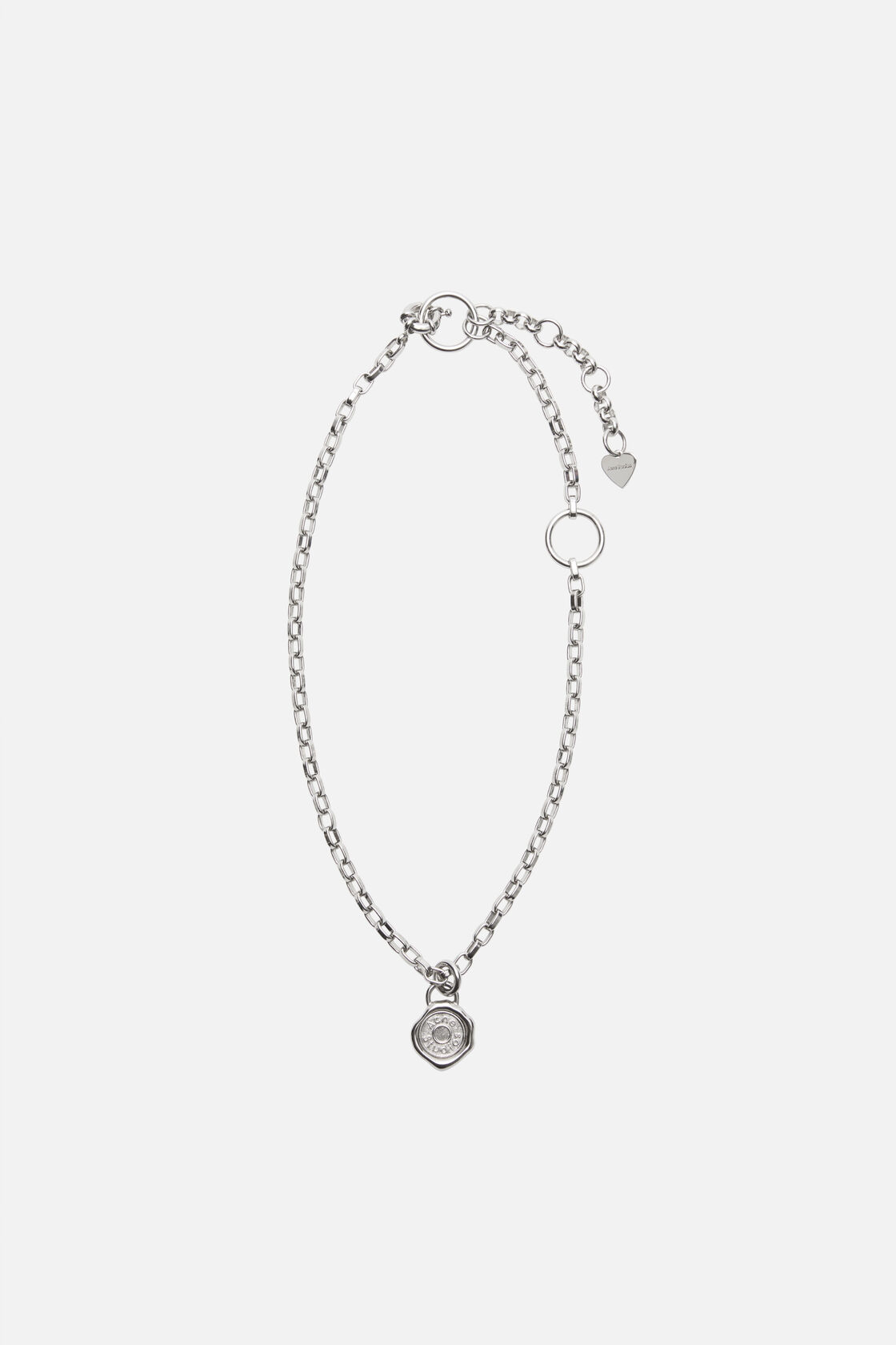 ロゴスタンプペンダントネックレス, シルバー, 2000x