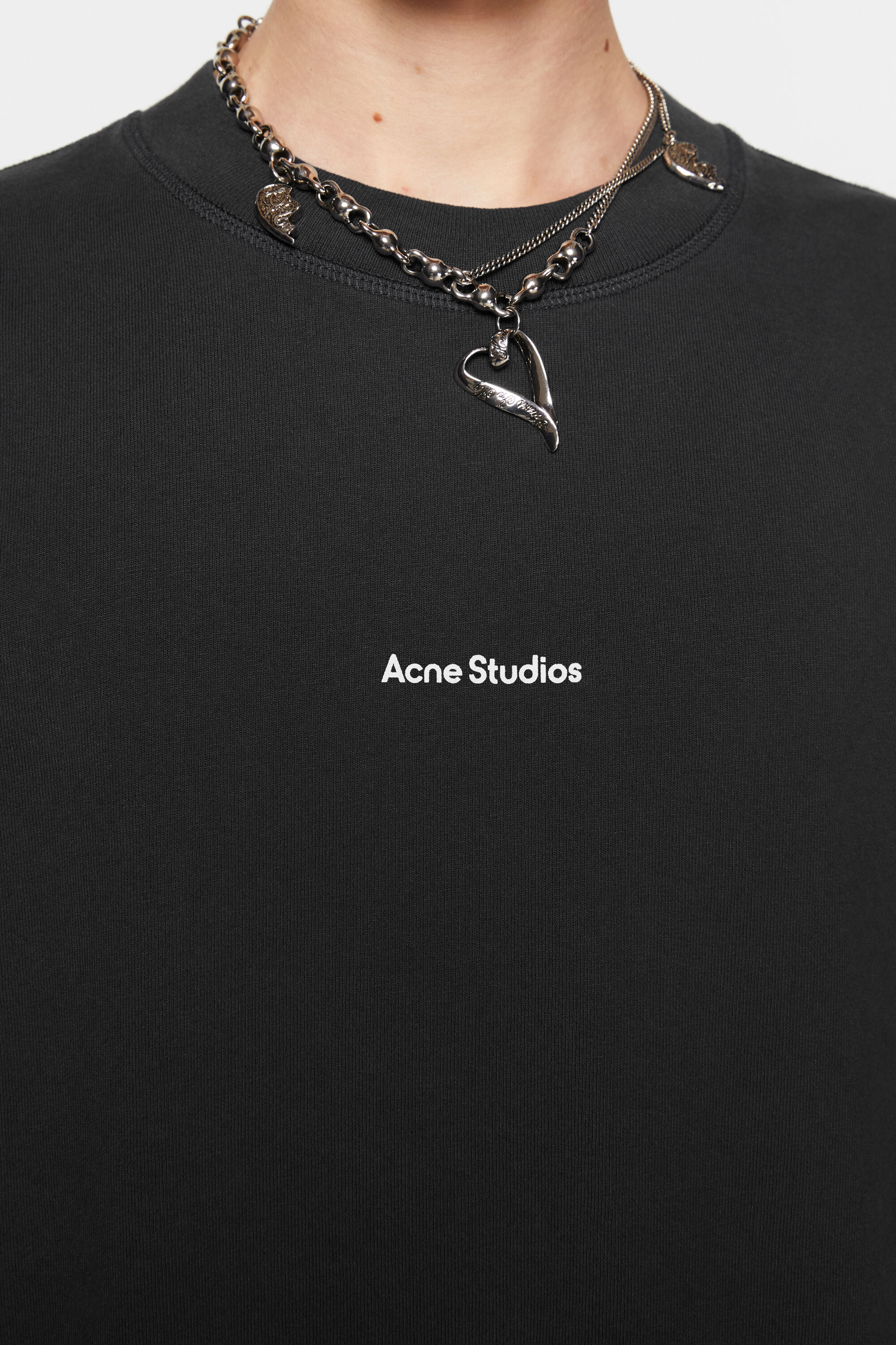 Acne Studios - ロゴ ロングスリーブTシャツ - ブラック