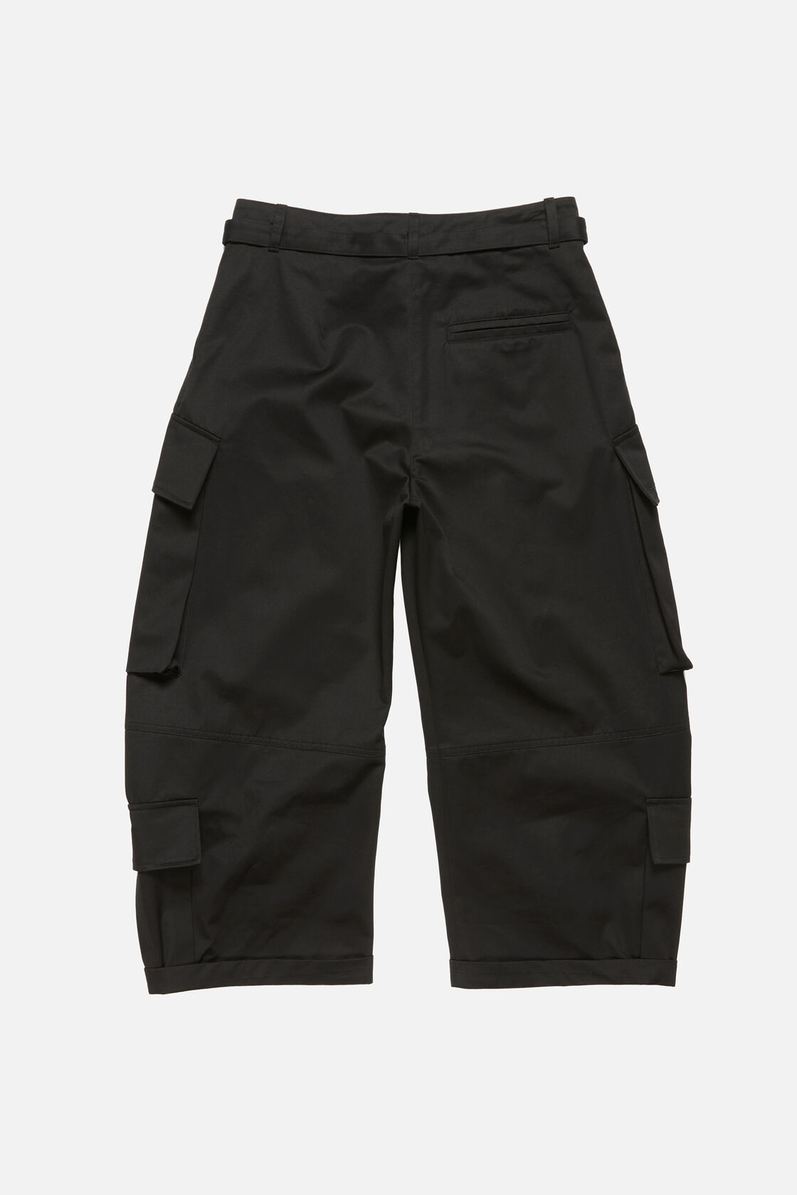 Cargo trousers with belt, Black, 2000x