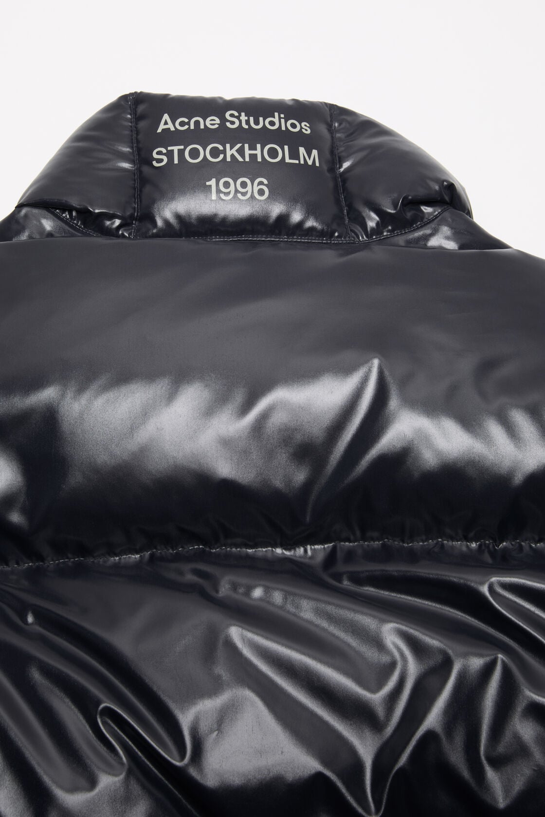 Shiny Quilted Down Jacket, Navy, 2000x