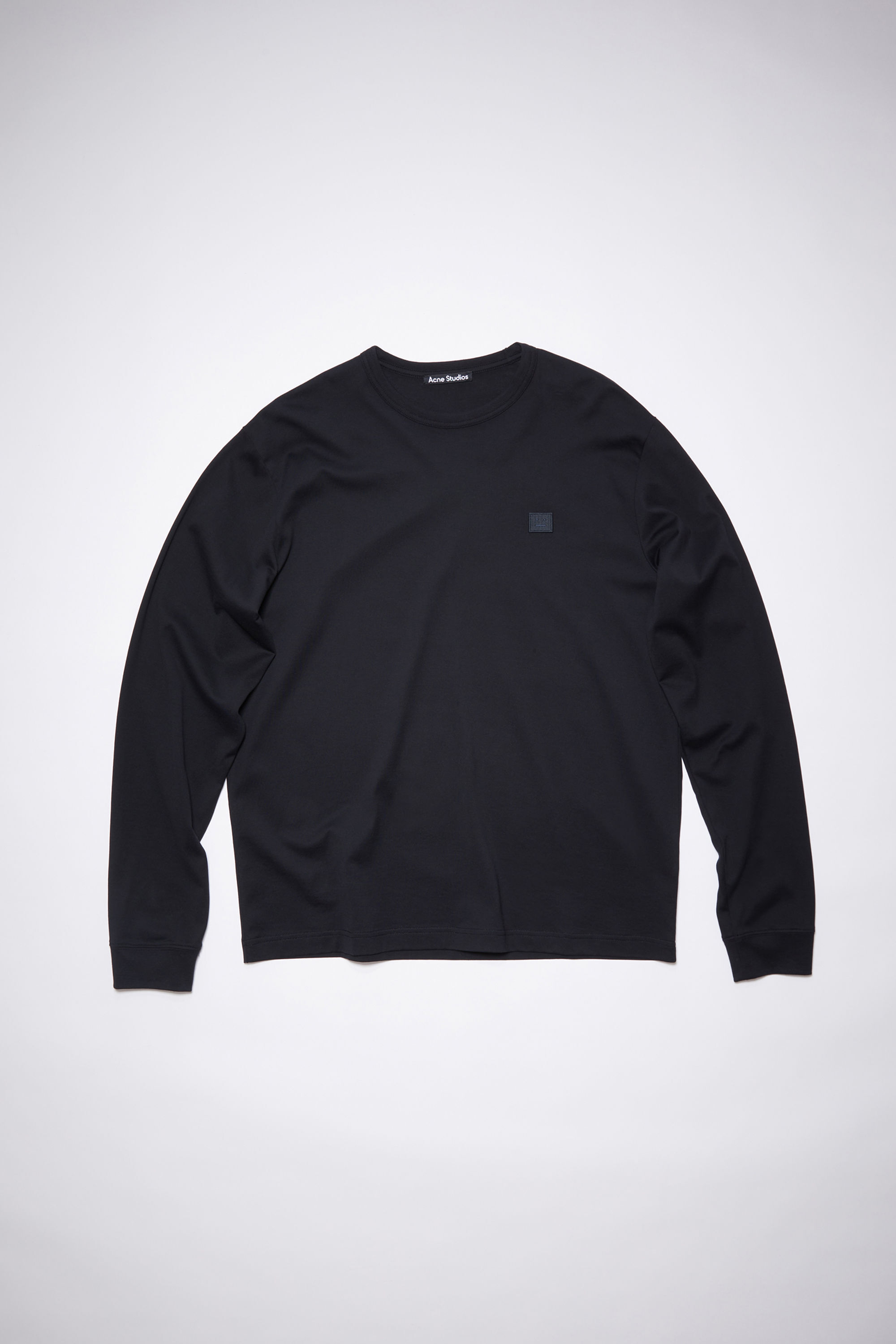 acnestudios ロゴ ロングスリーブTシャツ S ブラック コットン-