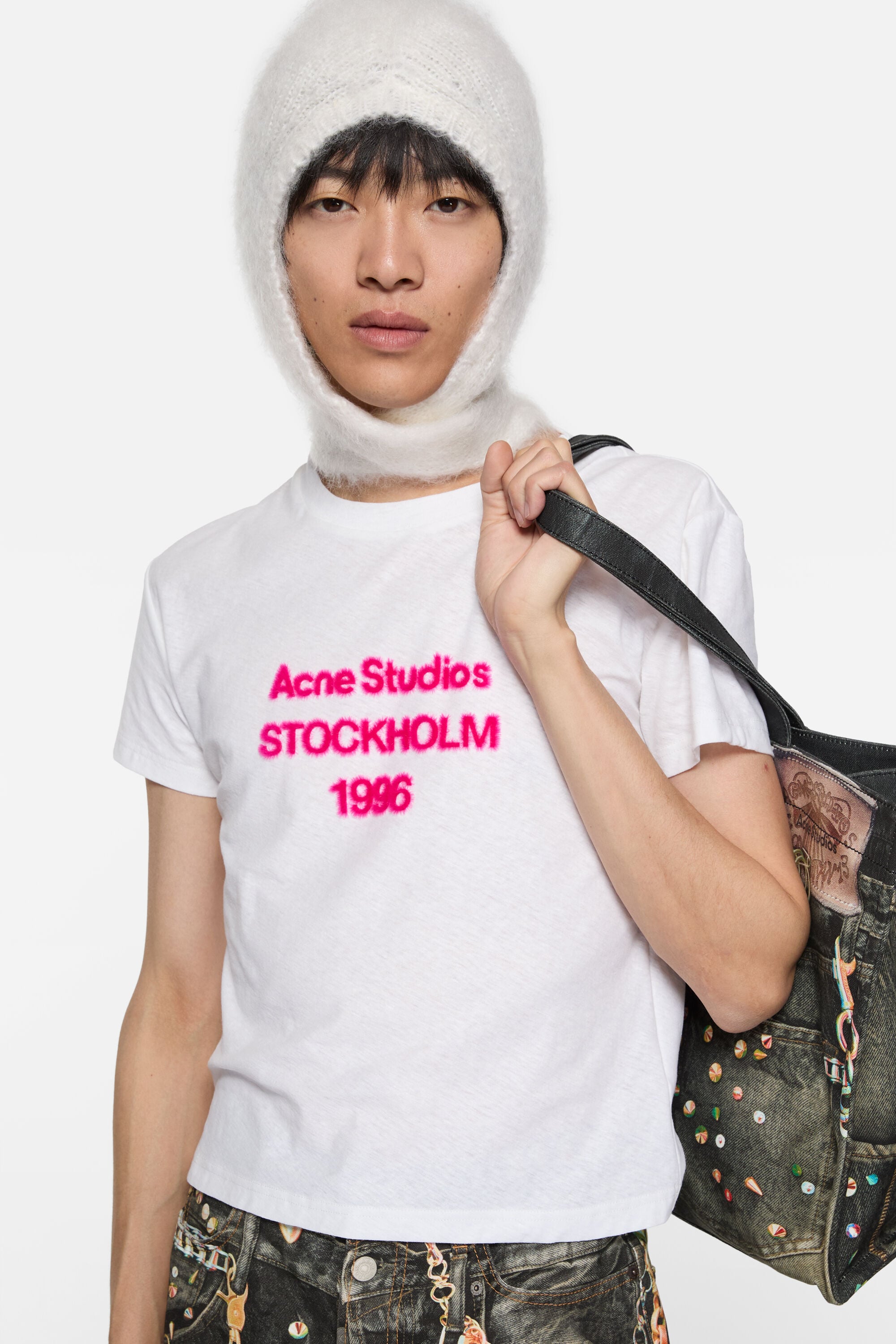 Acne Studios - Mohair cap with earflaps - White