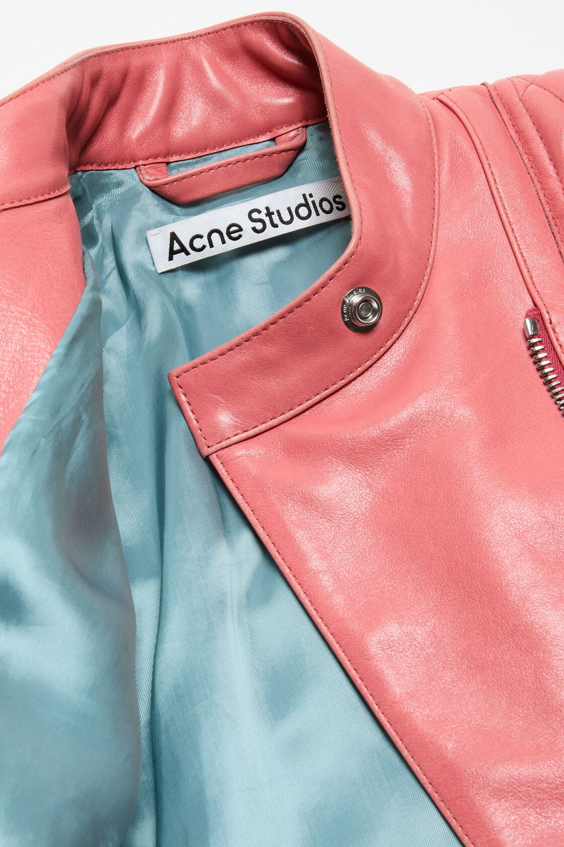 Leather biker jacket, Bubblegum pink, 2000x
