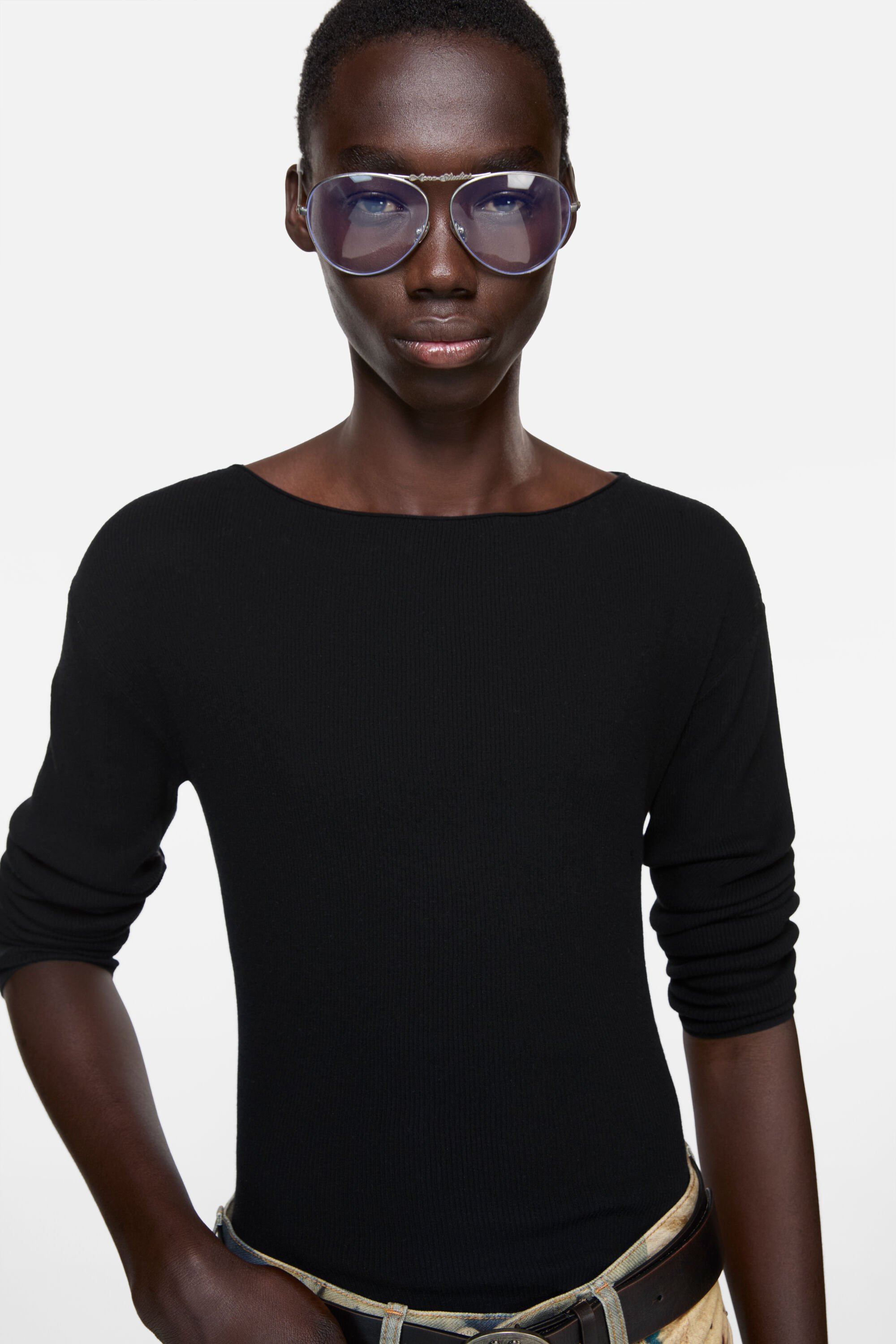 Acne Studios - ロゴテープニットセーター - ブラック