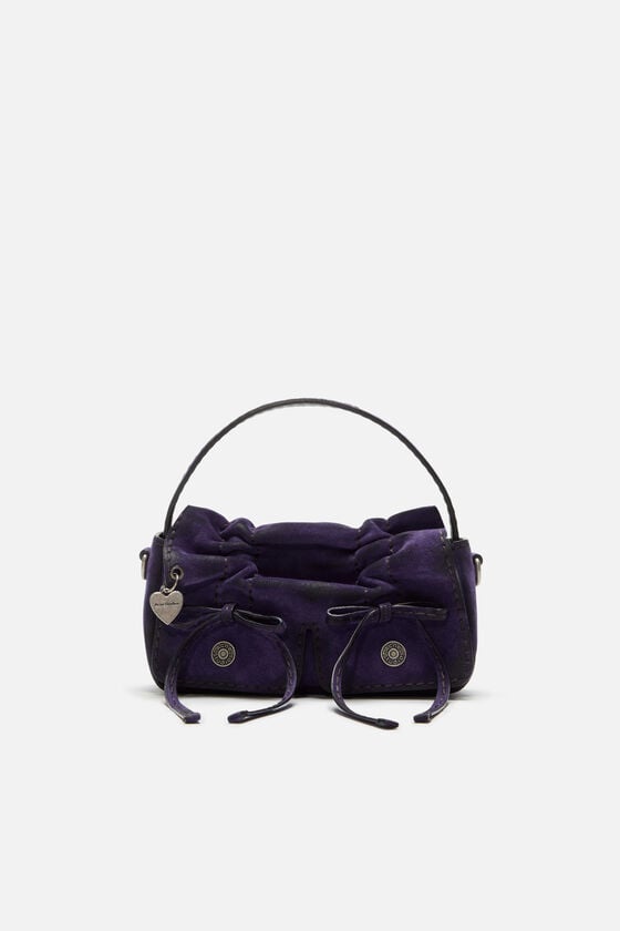 Multipocket Micro Crossbody Suede Bleached, Violet purple