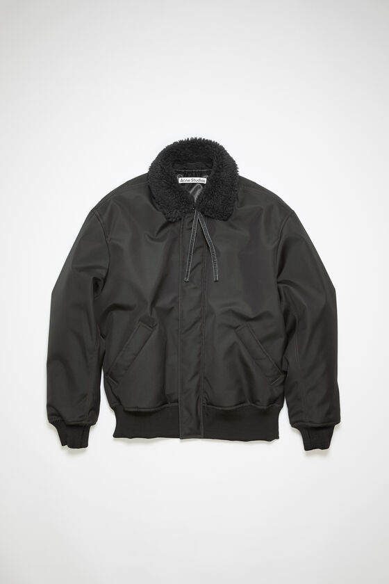 Acne Studios - Shearling collar jacket - Black