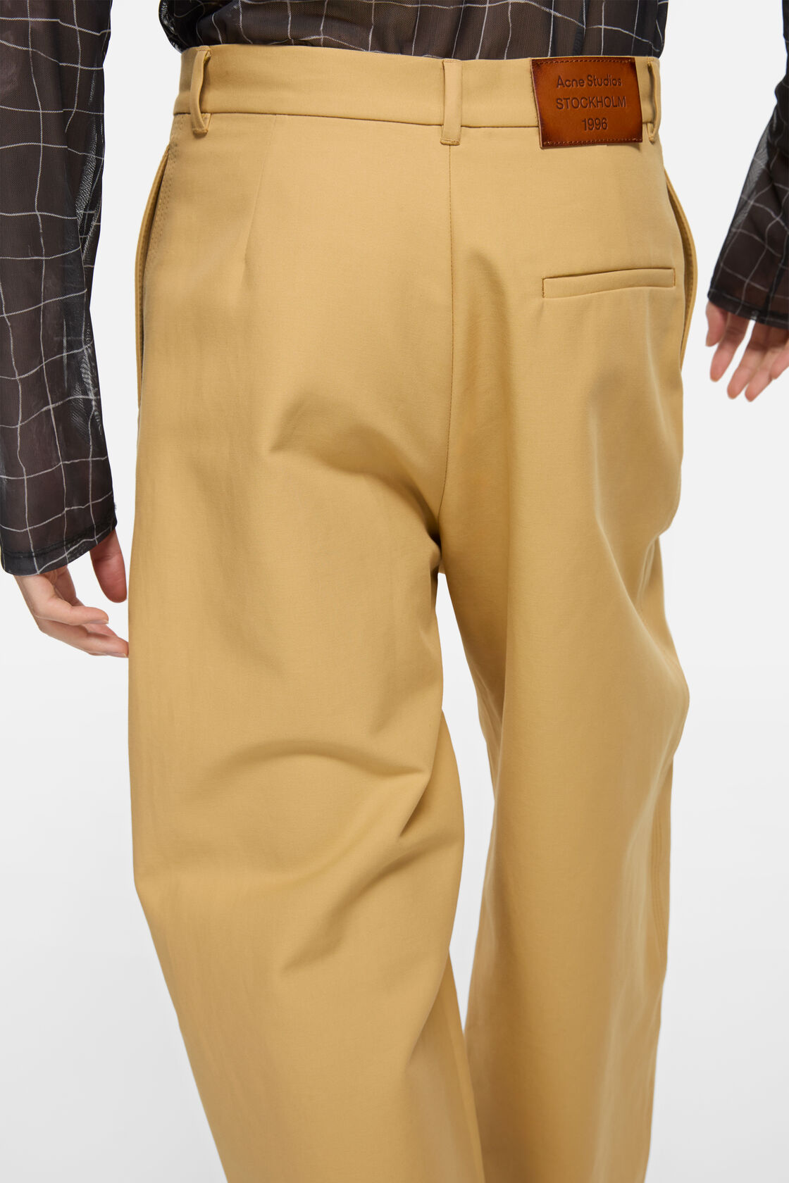 Satin trousers, Sand beige, 2000x