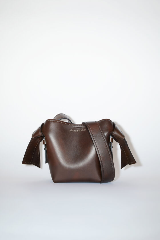 Musubi Leather Shoulder Bag in Green - Acne Studios