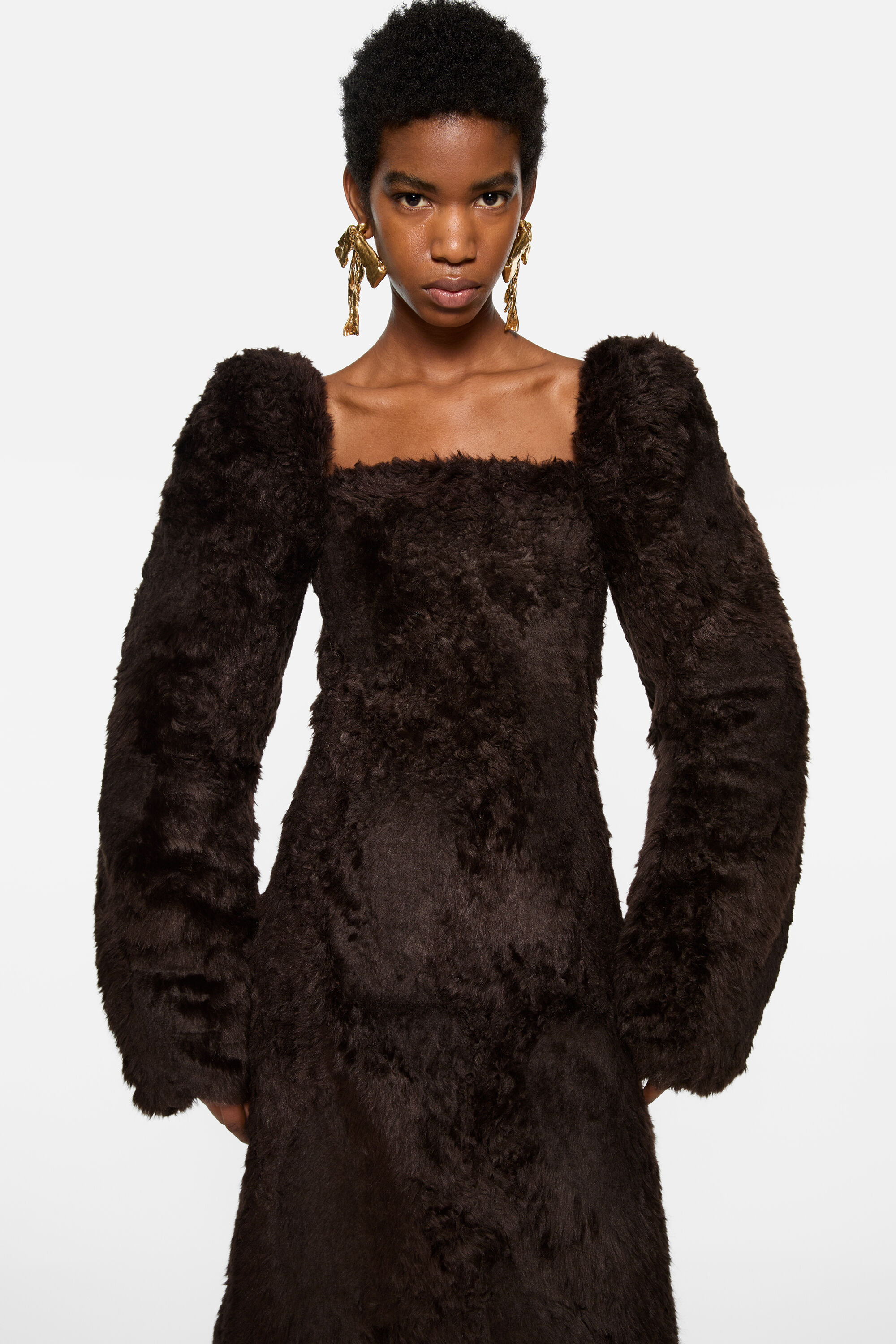 Acne Studios - フェイクファードレス - ブラウン