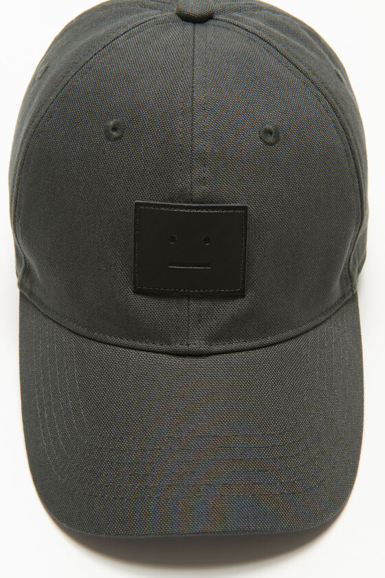 Acne Studios - レザーFaceパッチキャップ - ダークグレー