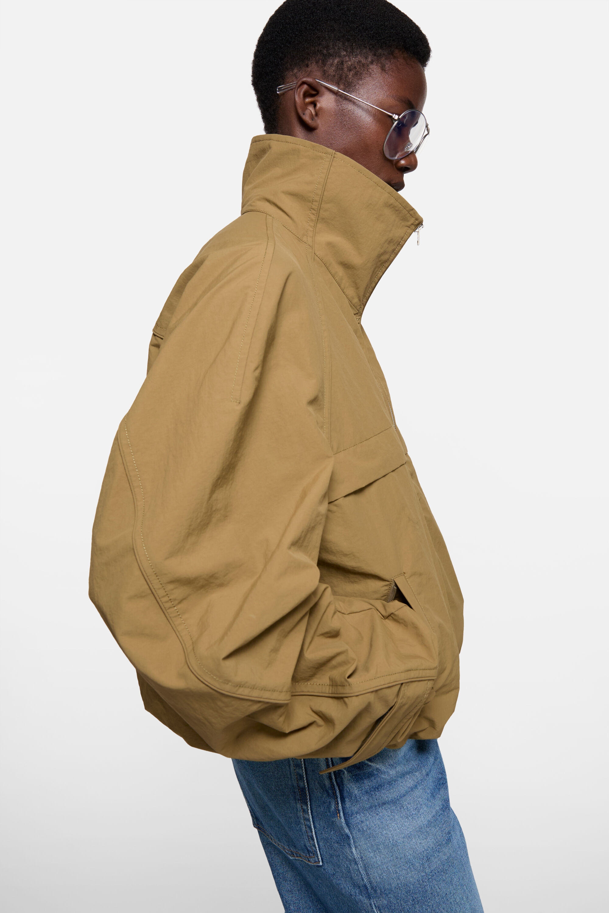 Acne Studios - Nylon logo jacket - Dark khaki Acne Studios - Nylon logo jacket - Dark khaki
