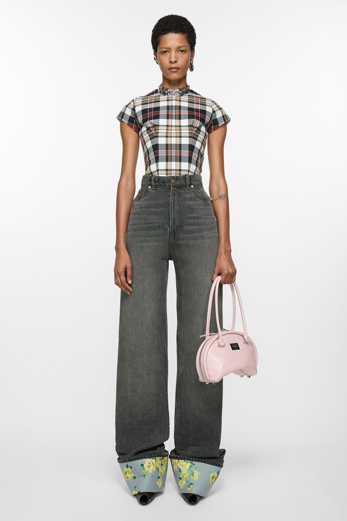Denim bonded trousers, Anthracite grey, 2000x