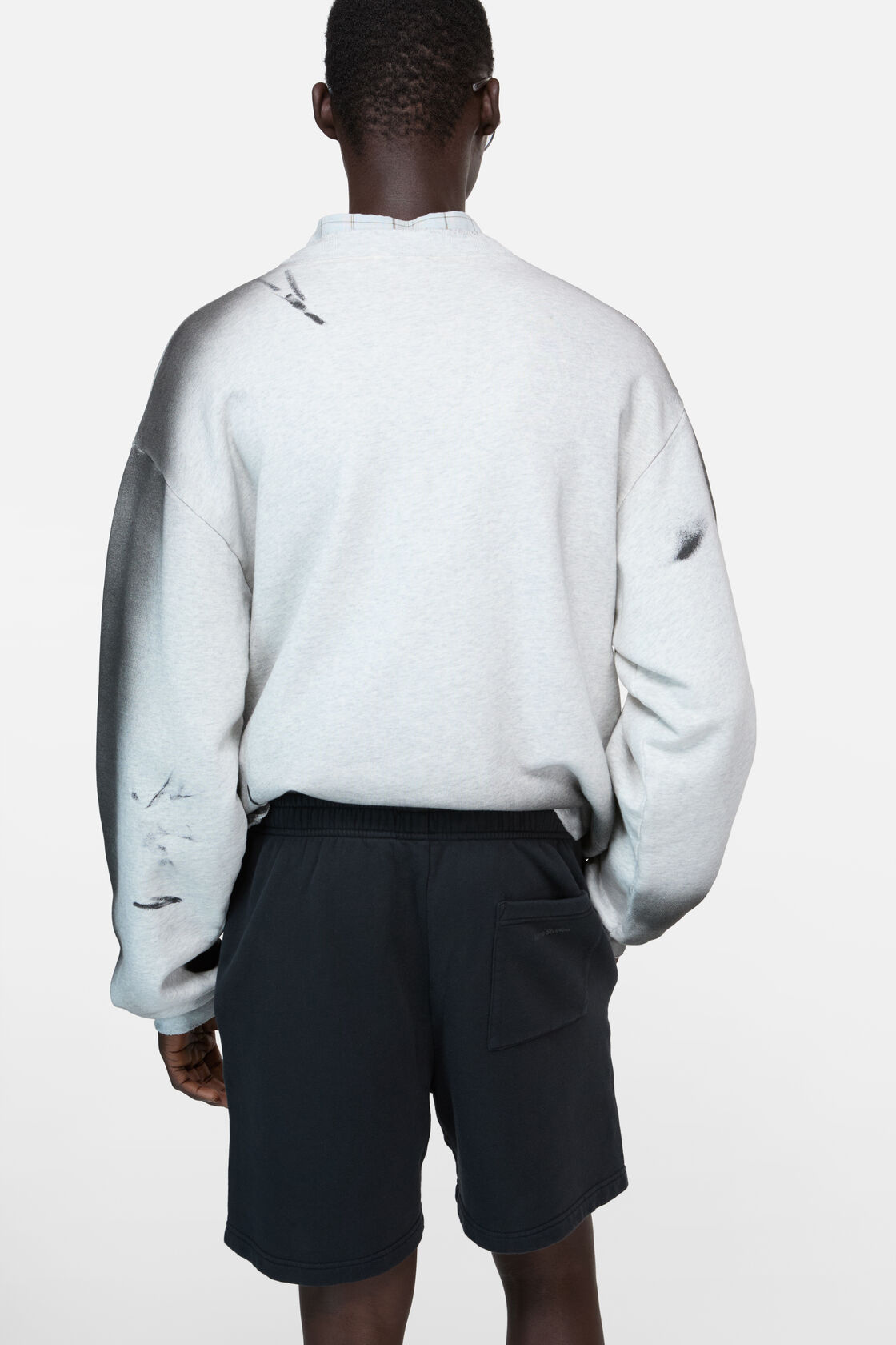 Fleece shorts, Black, 2000x