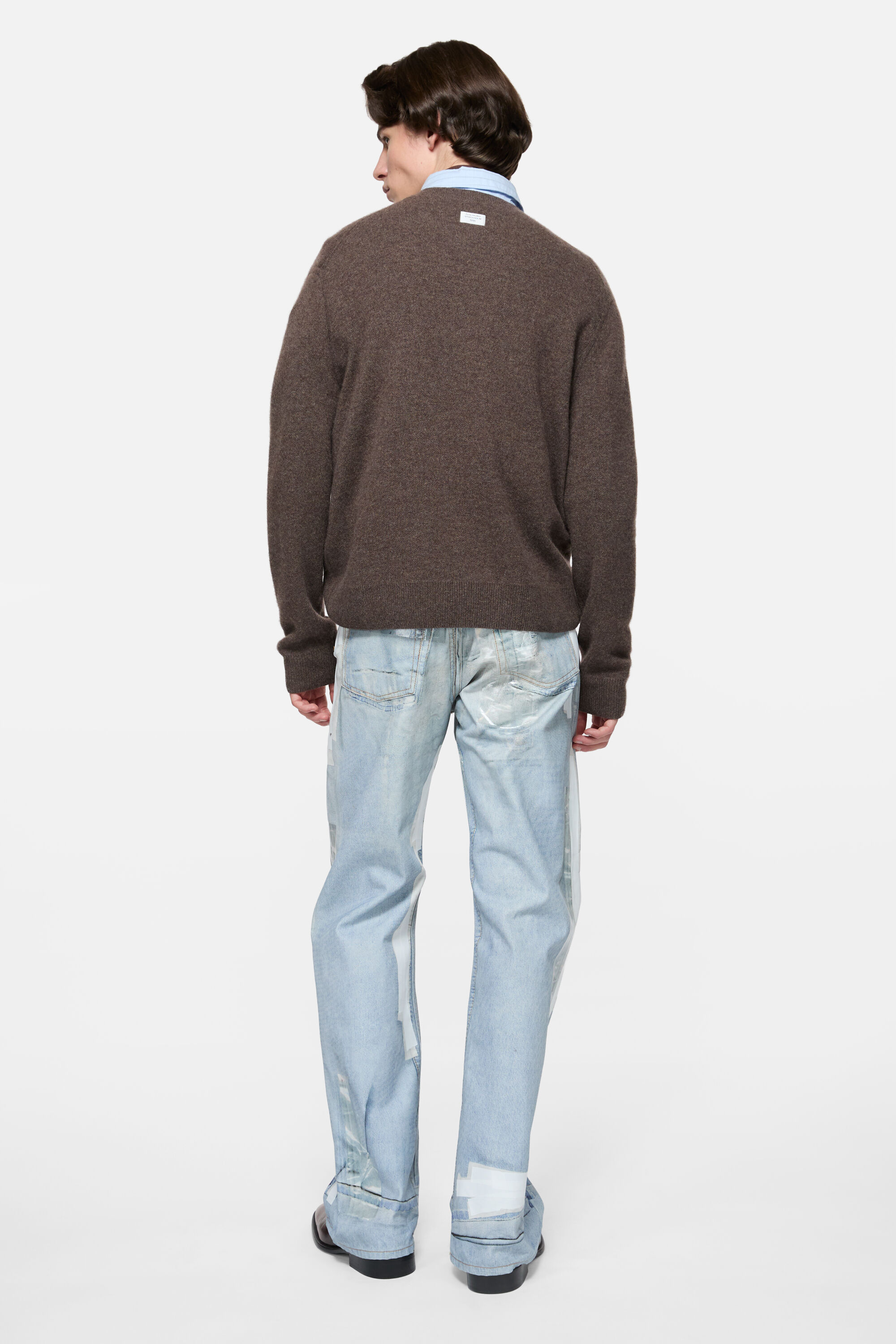 Acne Studios - Cashmere sweater with logo - Walnut brown