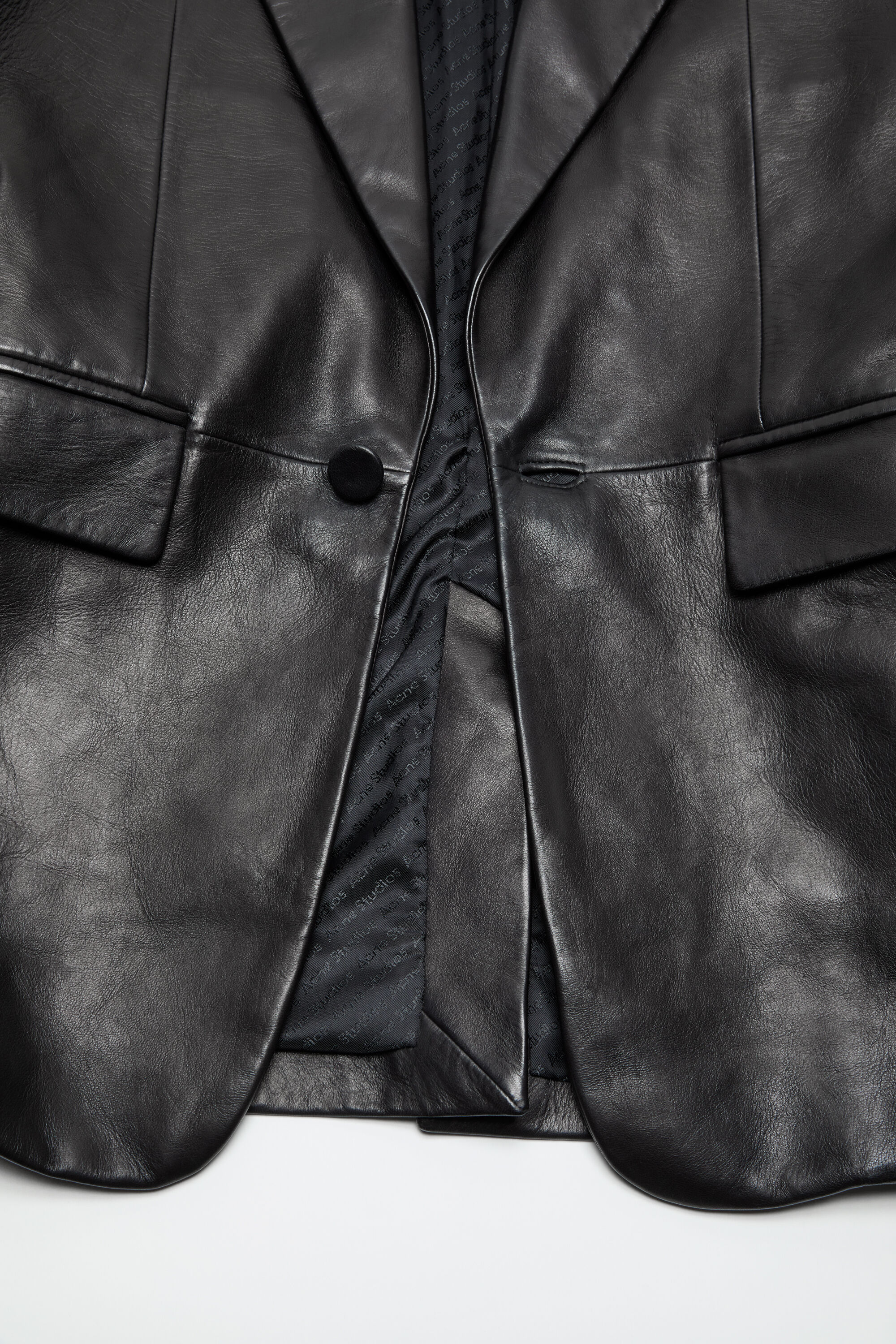 Acne Studios - Leather suit jacket - Black