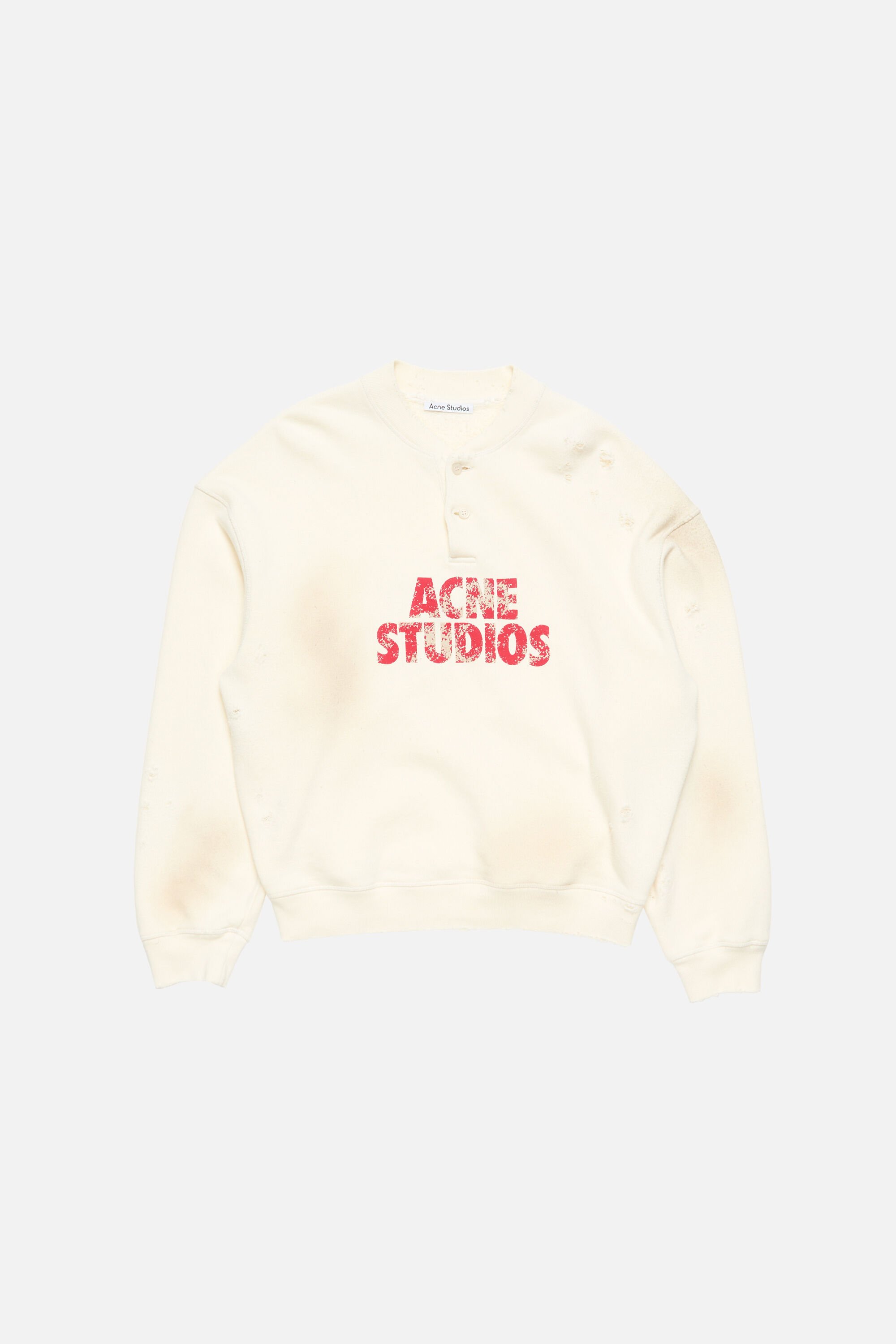 Acne Studios - Fleece logo sweatshirt - Off white
