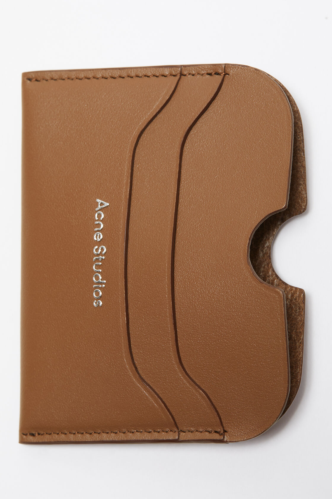 Leather card holder, Camel brown, 2000x