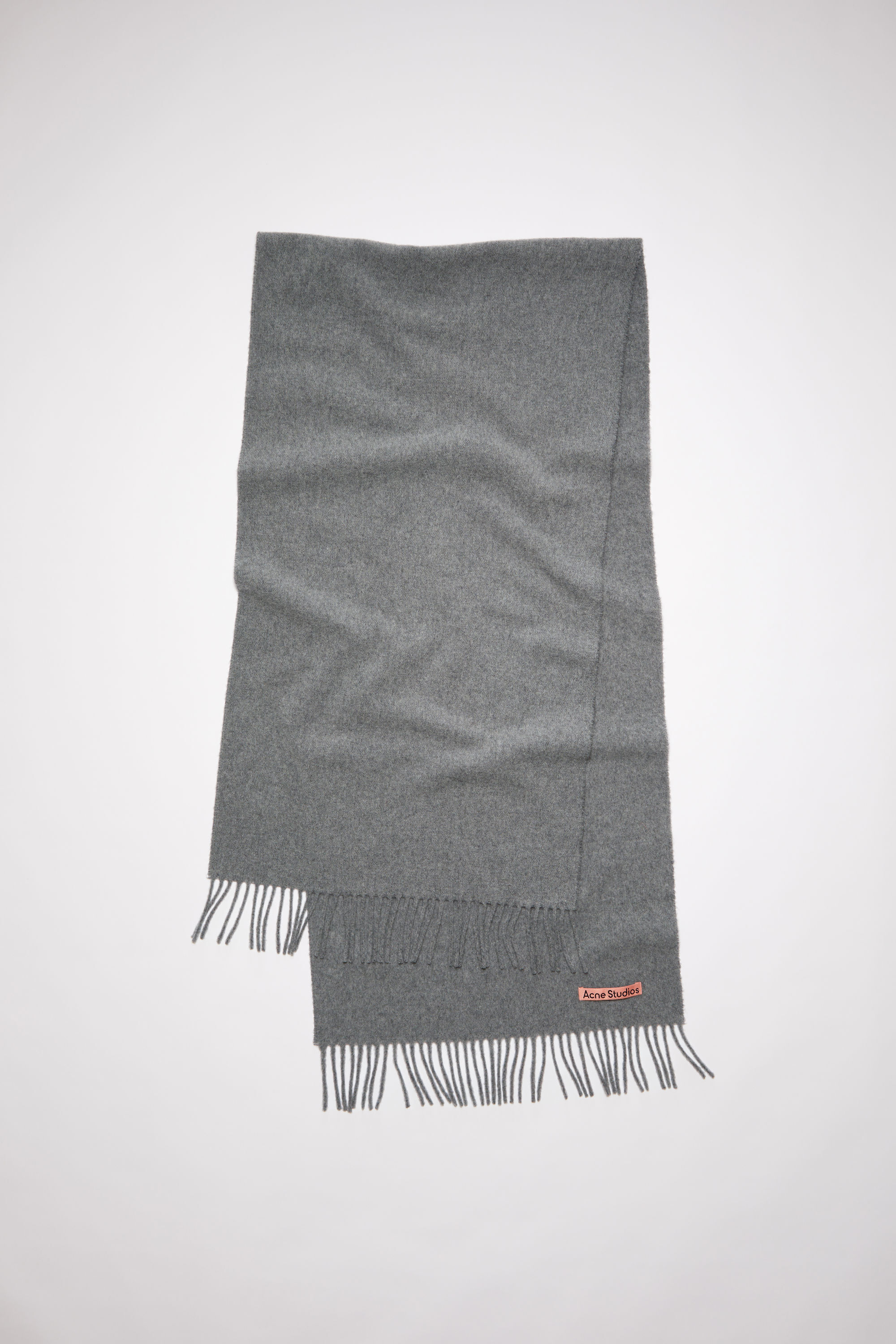 Acne Studios Canada Camel Wool Scarf in Grey Womens Accessories Scarves and mufflers Grey 