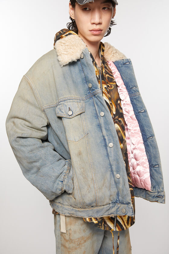 Acne Studios - デニムファートリムジャケット - オーバーサイズ 