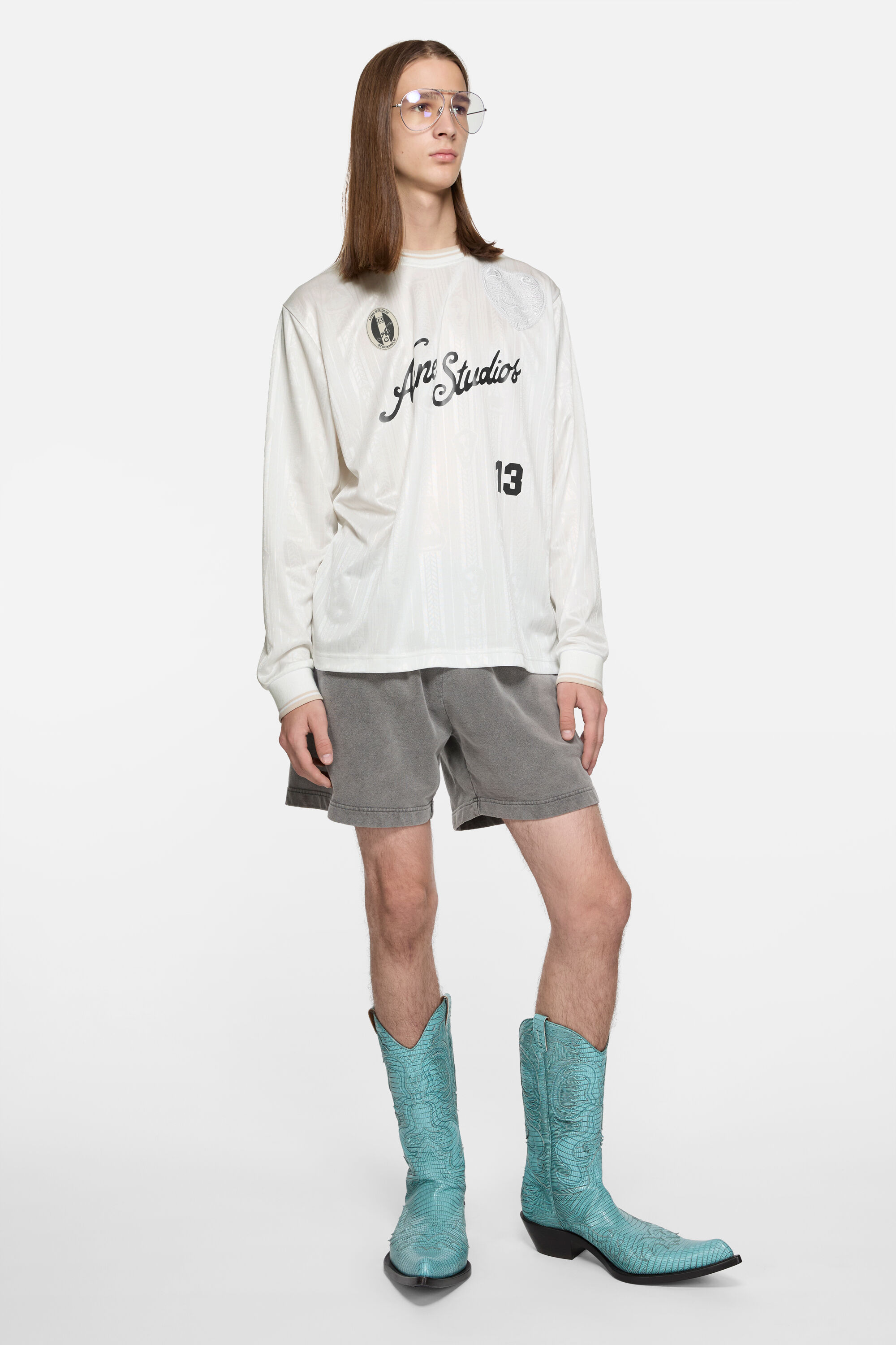 Acne Studios - Logo sports jersey top - White