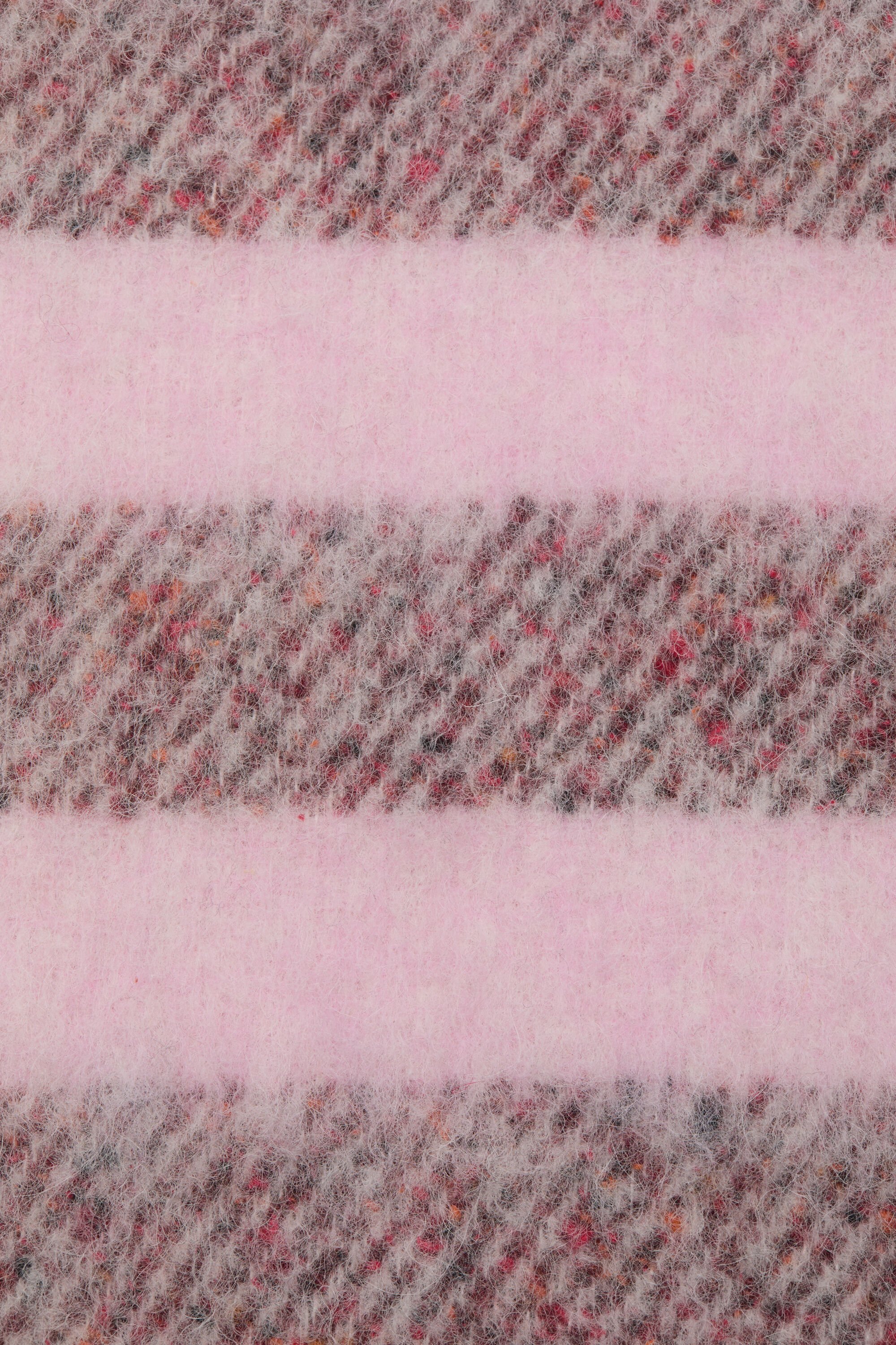 Acne Studios - フリンジウールスカーフ - スキニー - ピンク/レッド