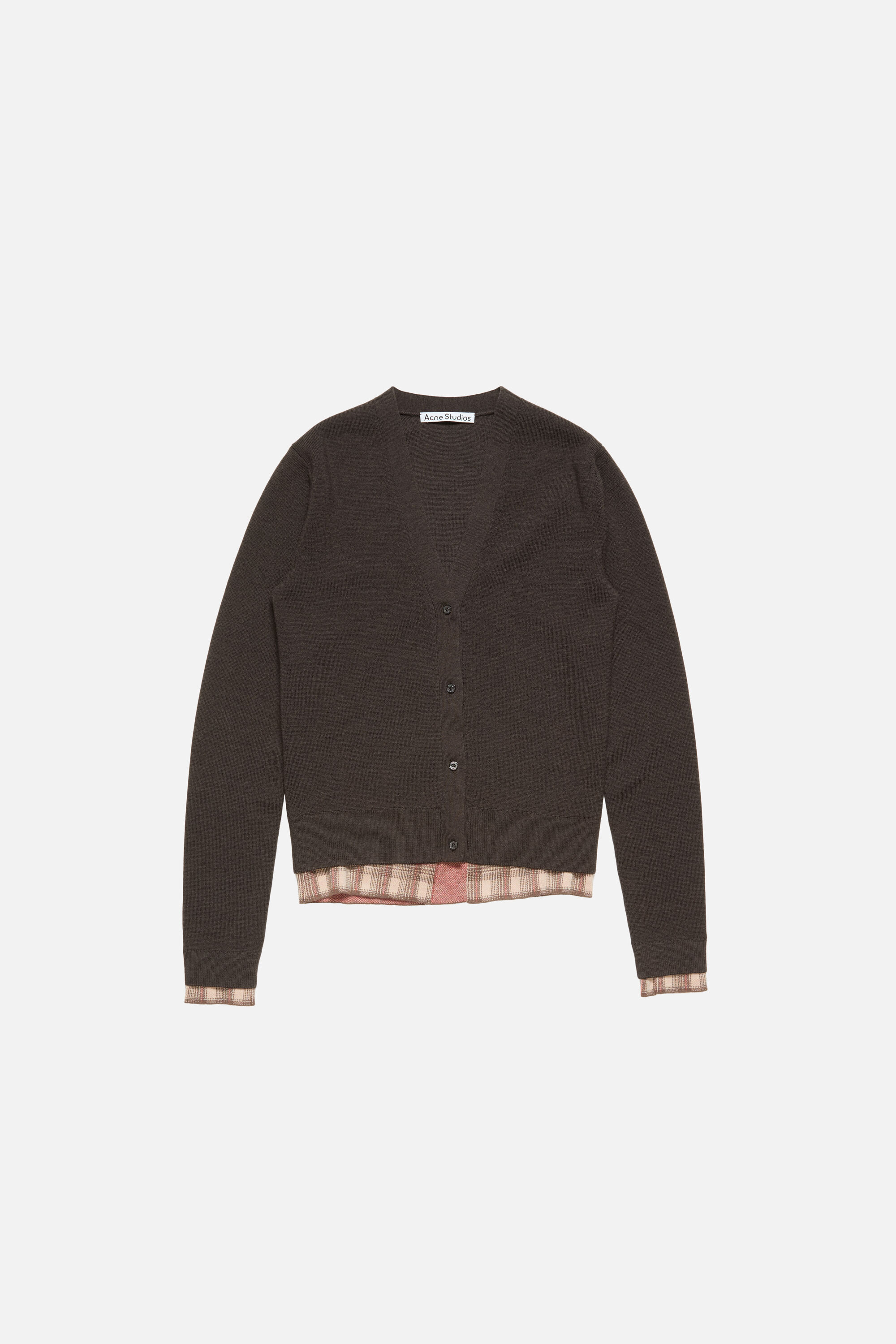 Acne Studios - Layered wool cardigan - Dark brown