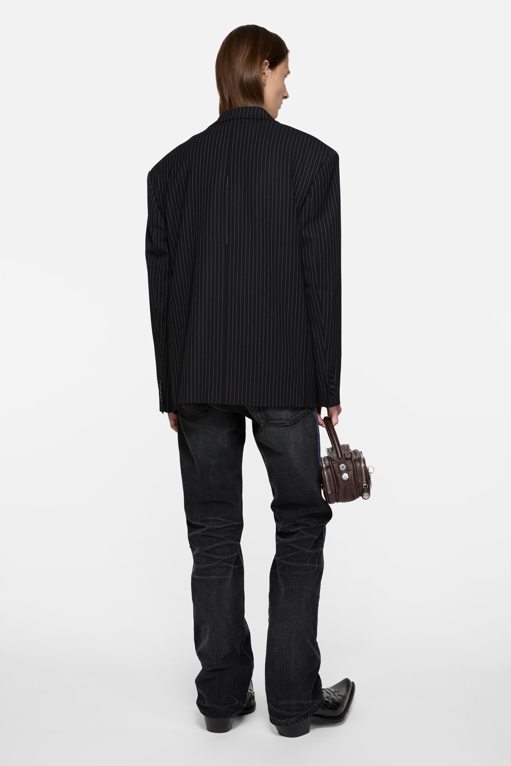 Acne Studios - ダブルブレストスーツジャケット - ネイビー/ホワイト