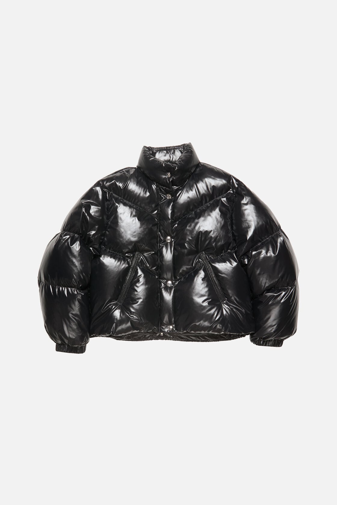 Quilted Down Jacket, Black, 2000x