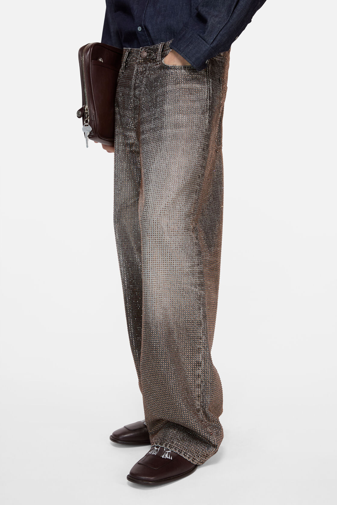 Loose rhinestone jeans &ndash; 1981, Washed Black, 2000x