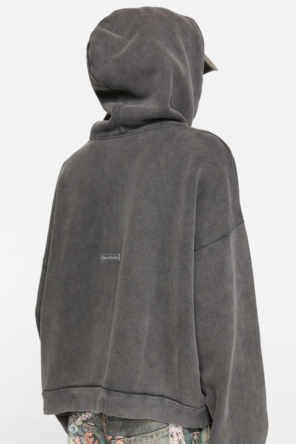 Hooded sweater logo patch, Faded black, 2000x
