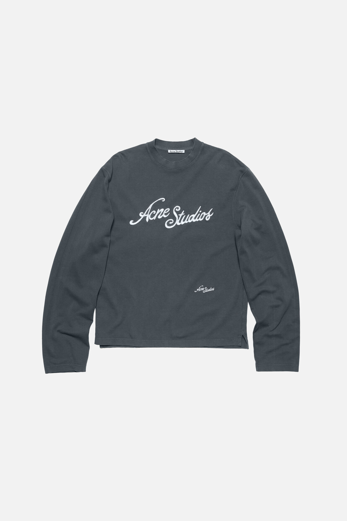 Embroidered logo t-shirt, Faded Grey, 2000x