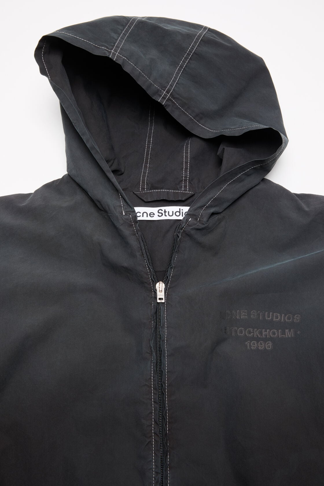Hooded logo jacket, Black, 2000x