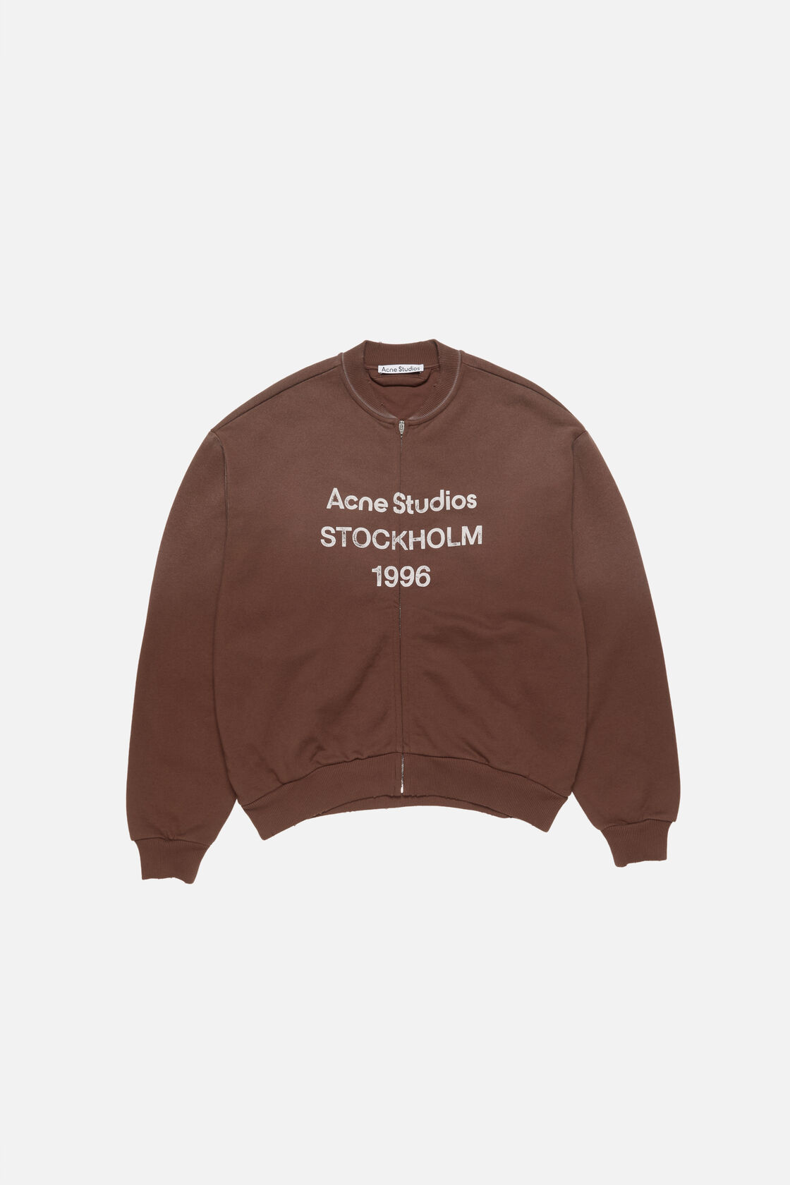 Zip logo sweater, Chocolate brown, 2000x