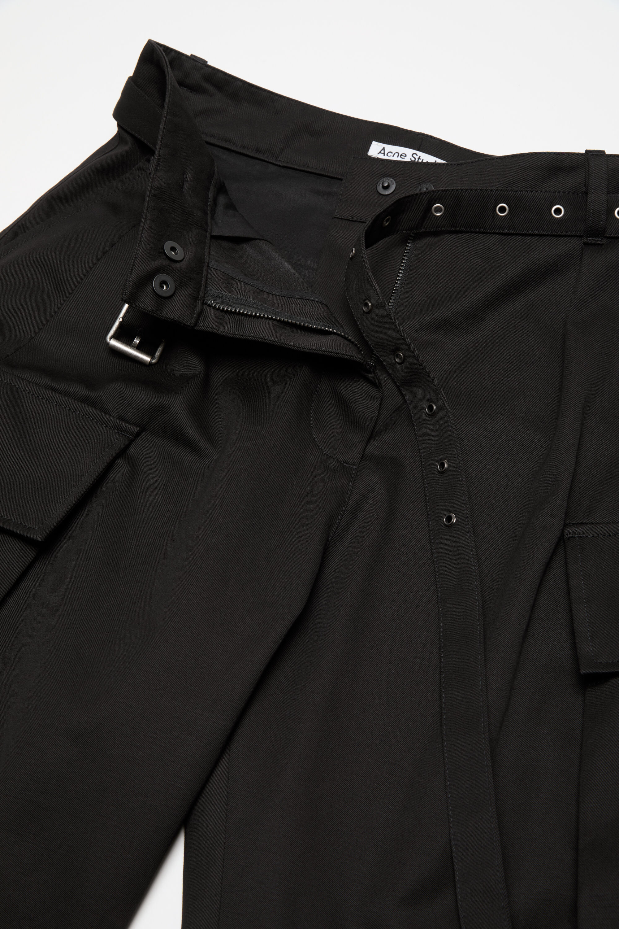 Acne Studios - ツイルカーゴトラウザーズ - ブラック