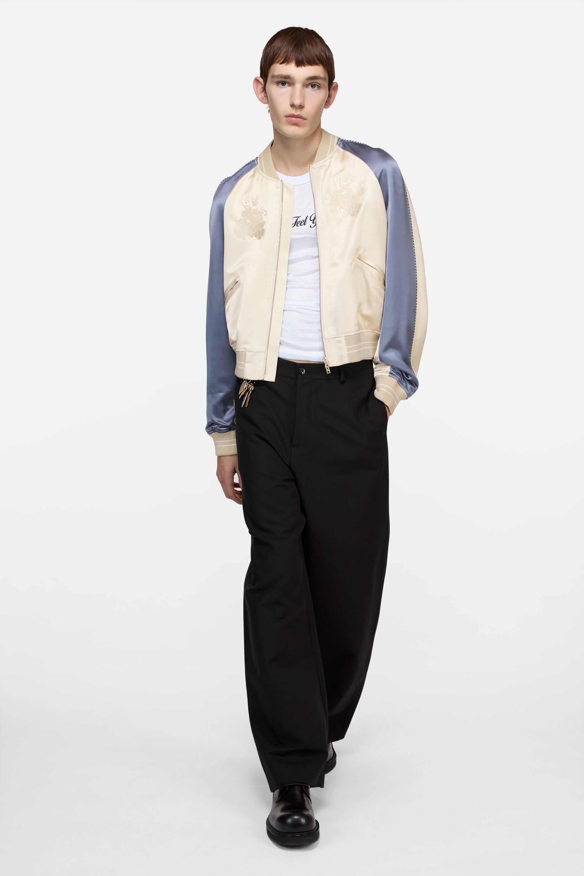 Acne Studios - Satin bomber jacket - Light taupe