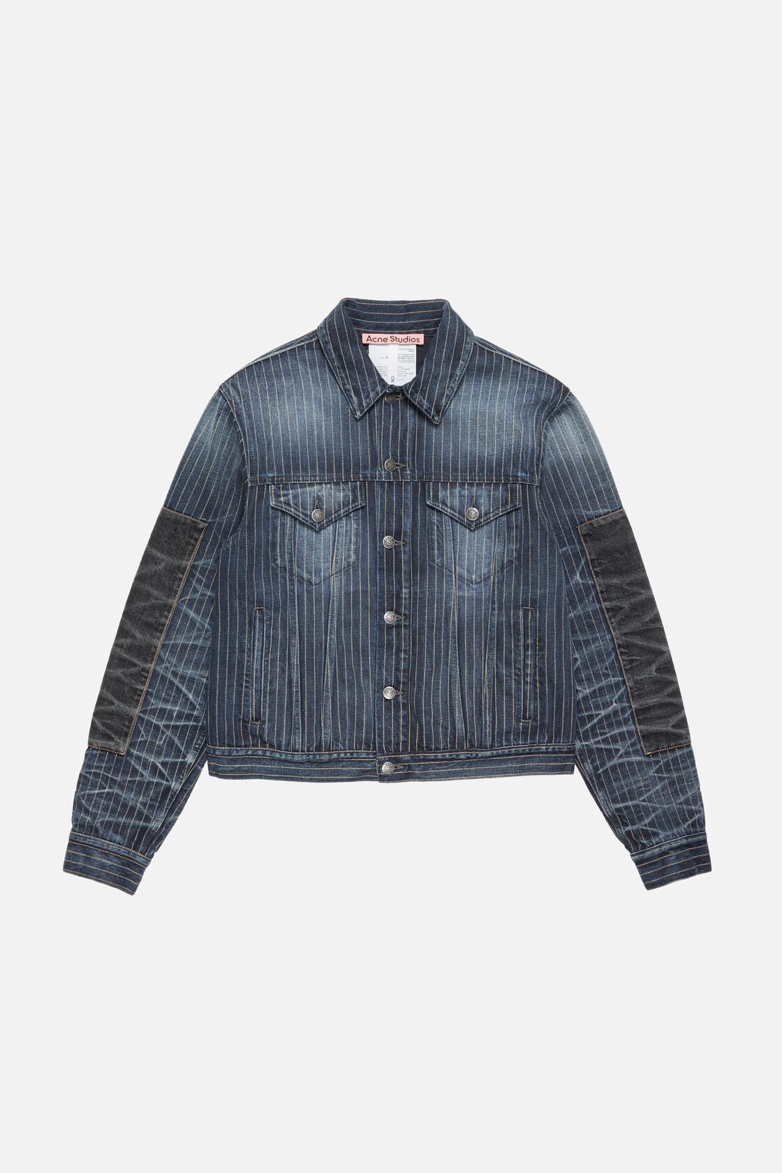 Patchwork denim jacket, Blue/black, 2000x