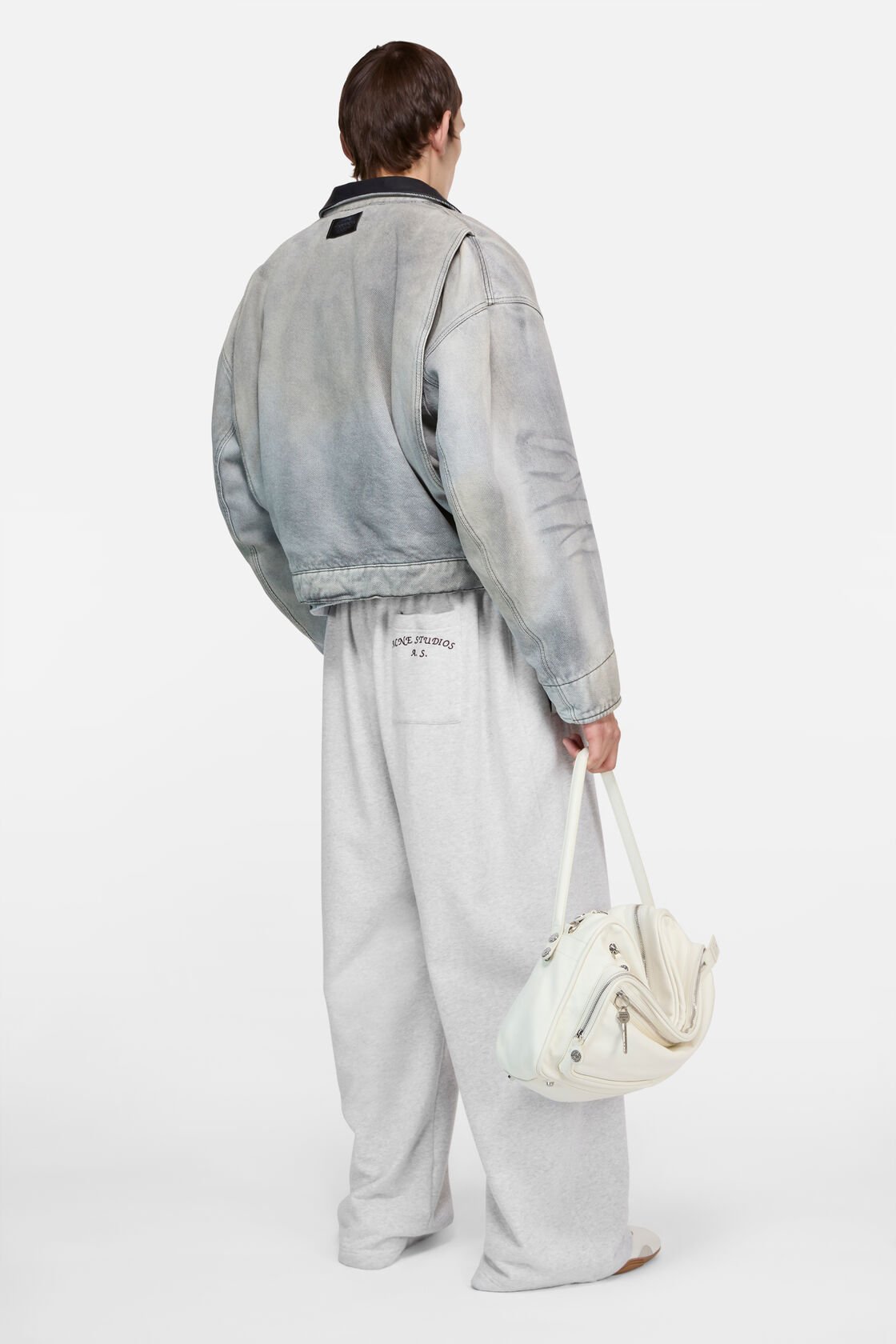 Faded denim jacket, White/black, 2000x