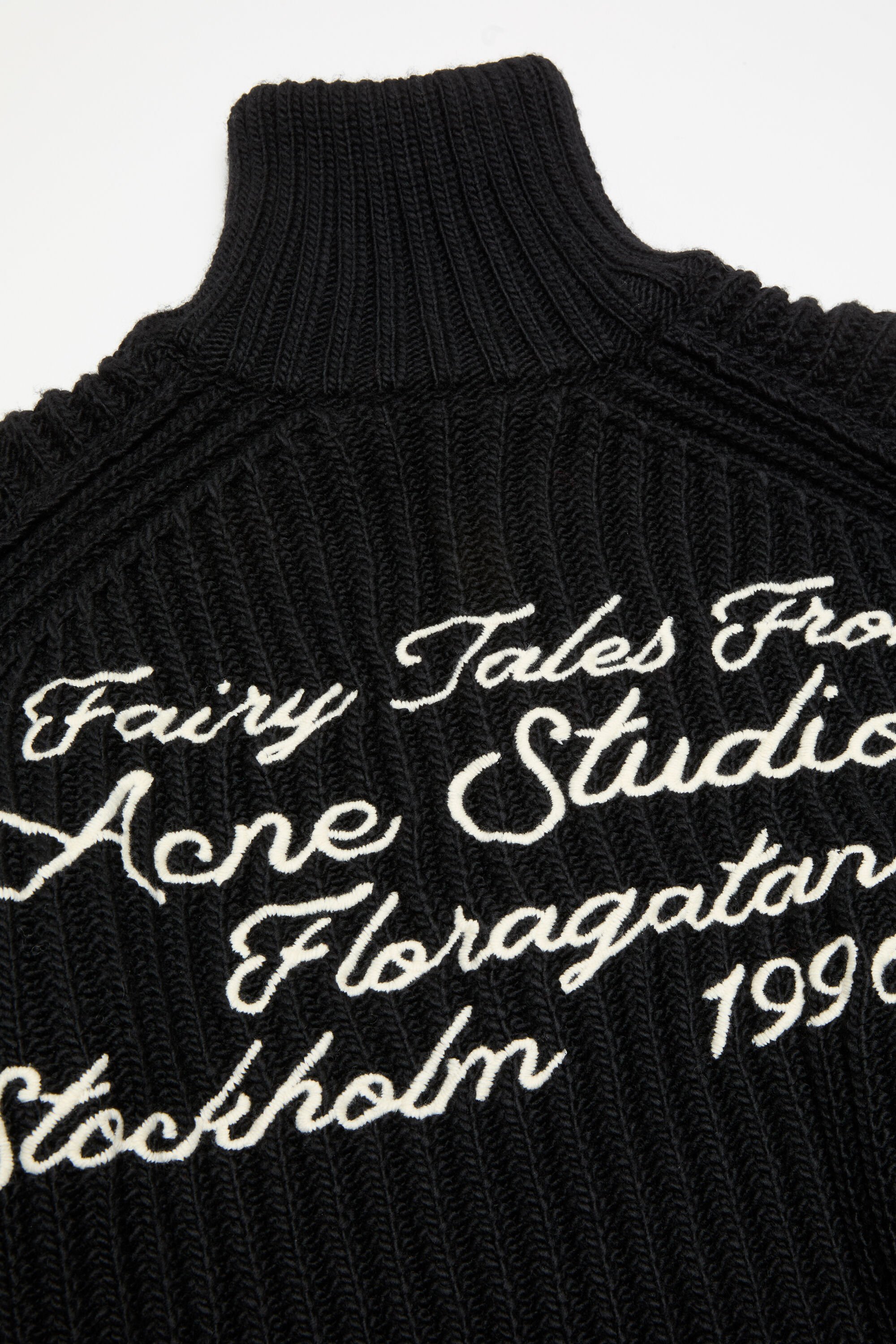 Acne Studios - Wool zip cardigan - Black