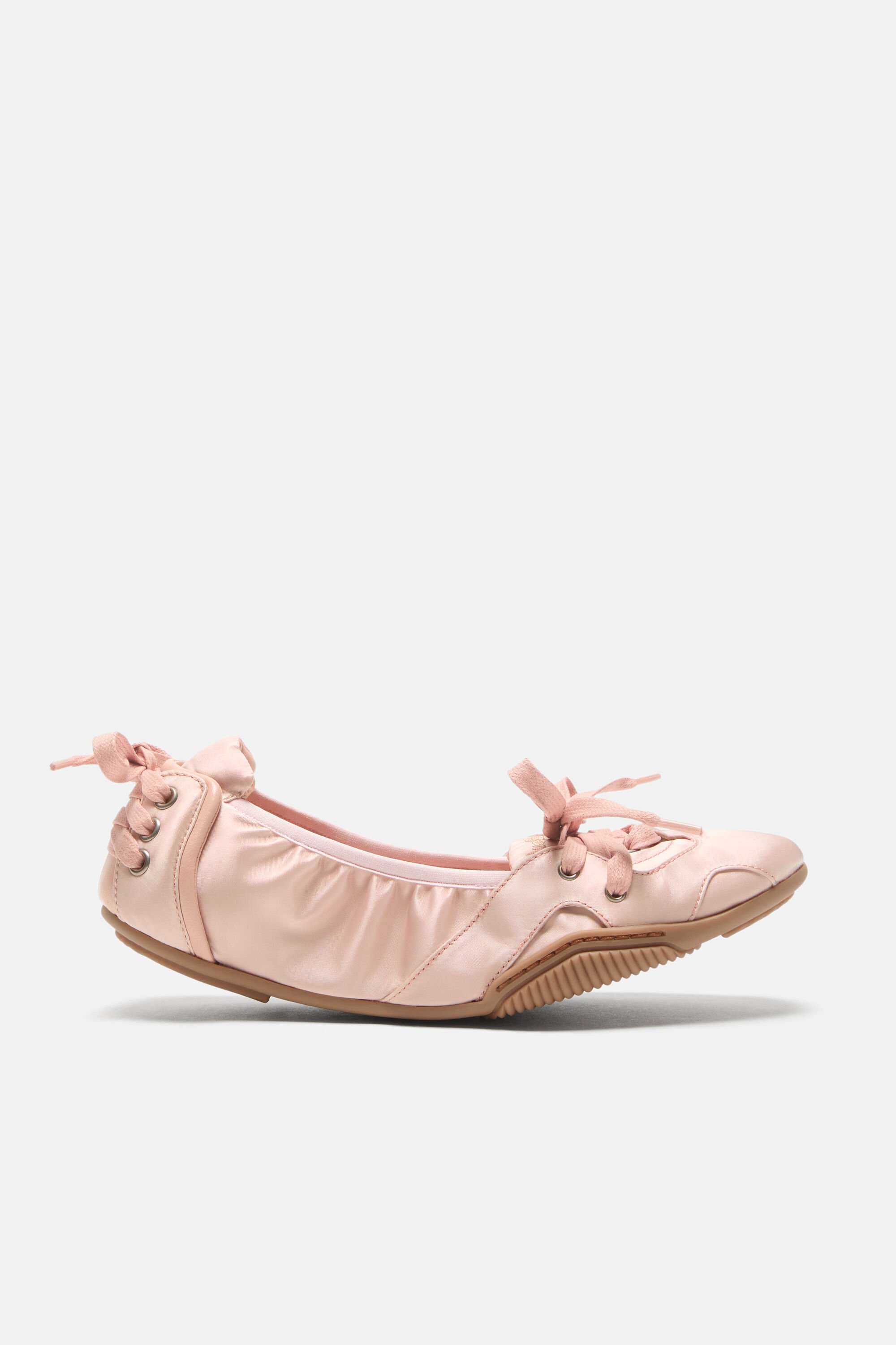 Acne Studios - レースアップサテンシューズ - パウダーピンク