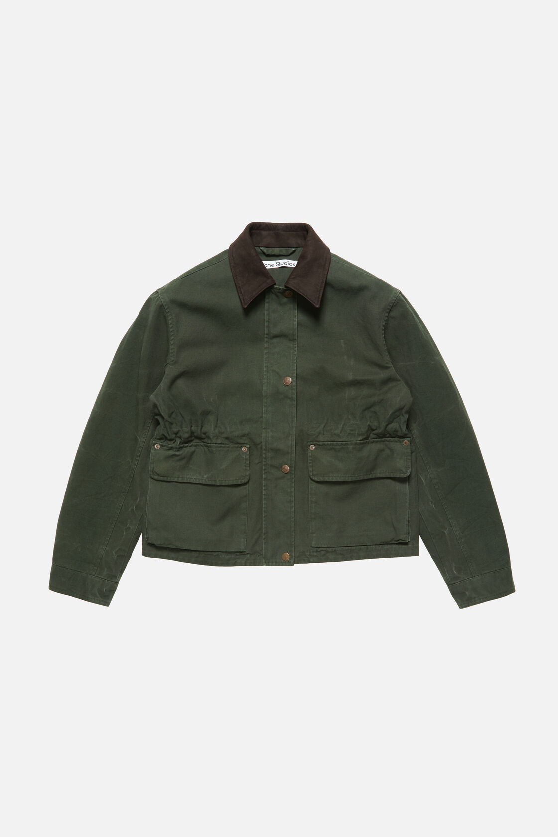 Washed canvas blouson jacket, Dark green, 2000x