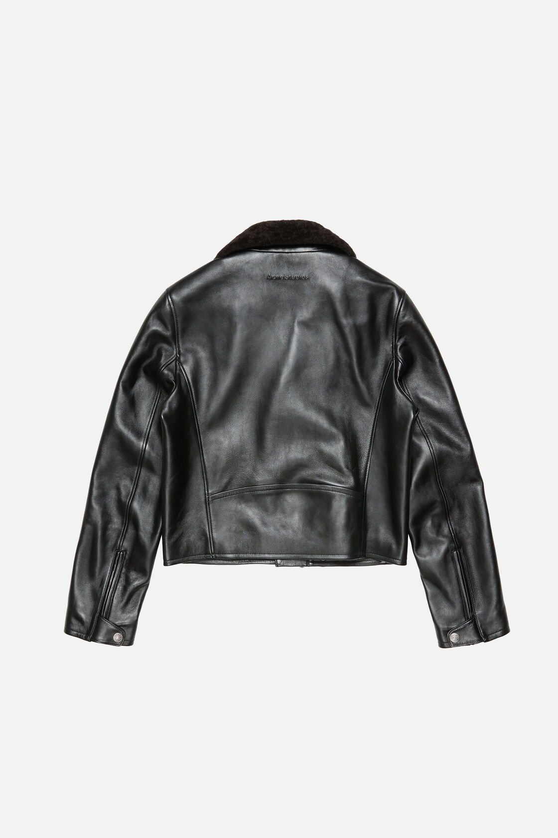 Leather biker jacket, Black, 2000x