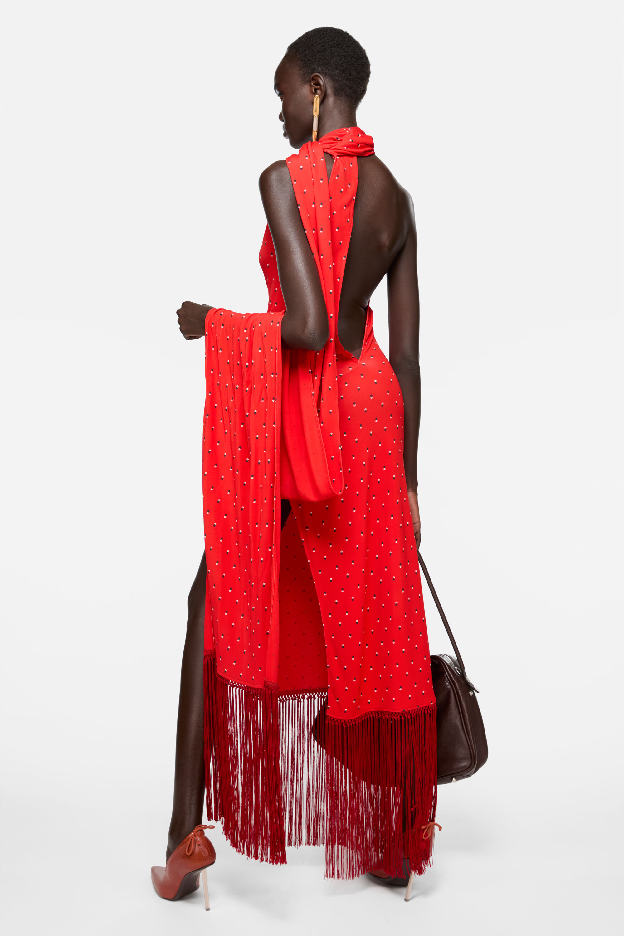 Acne Studios - ドレープを効かせたサテンドレス - レッド