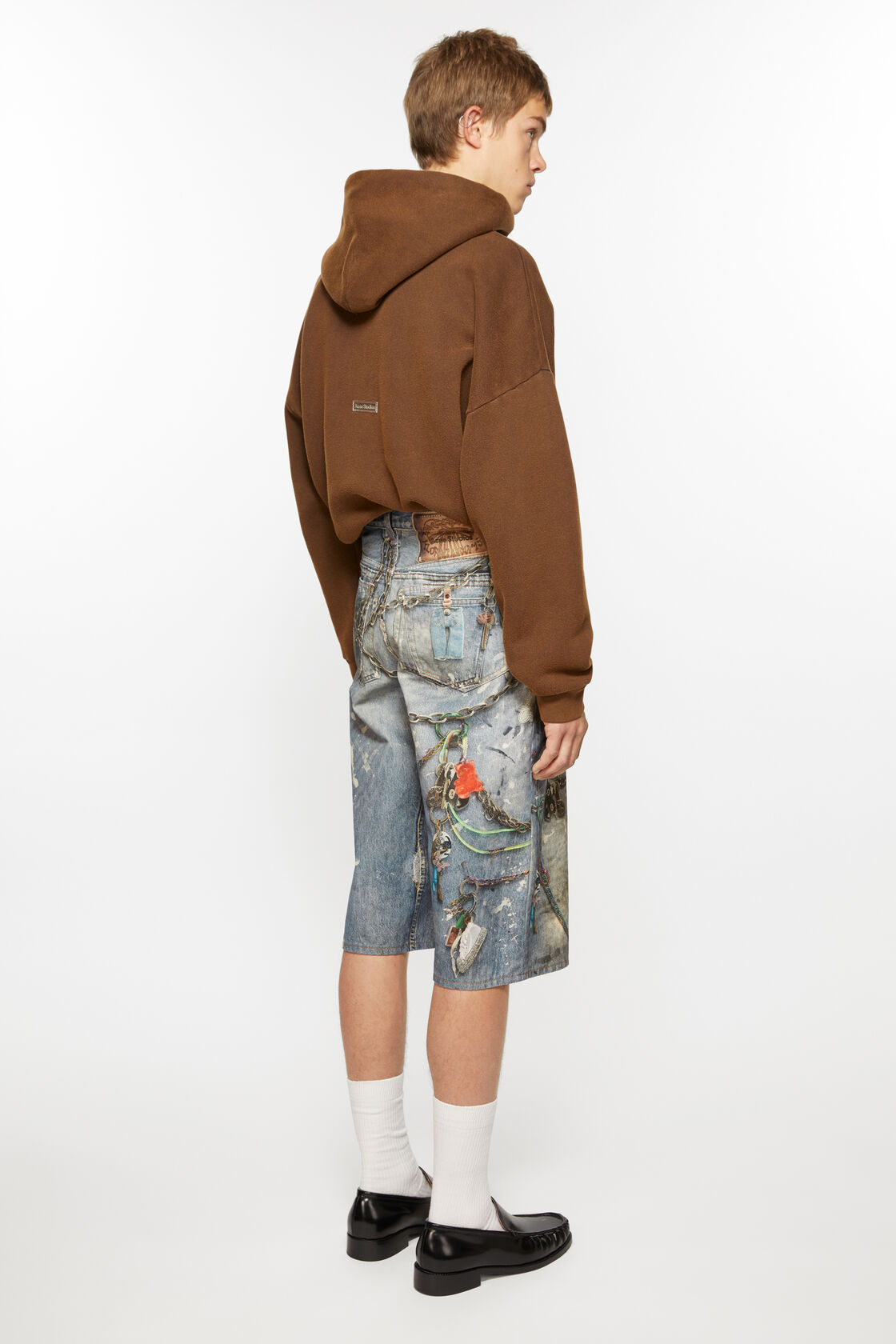 Loose fit shorts, Mid blue, 2000x