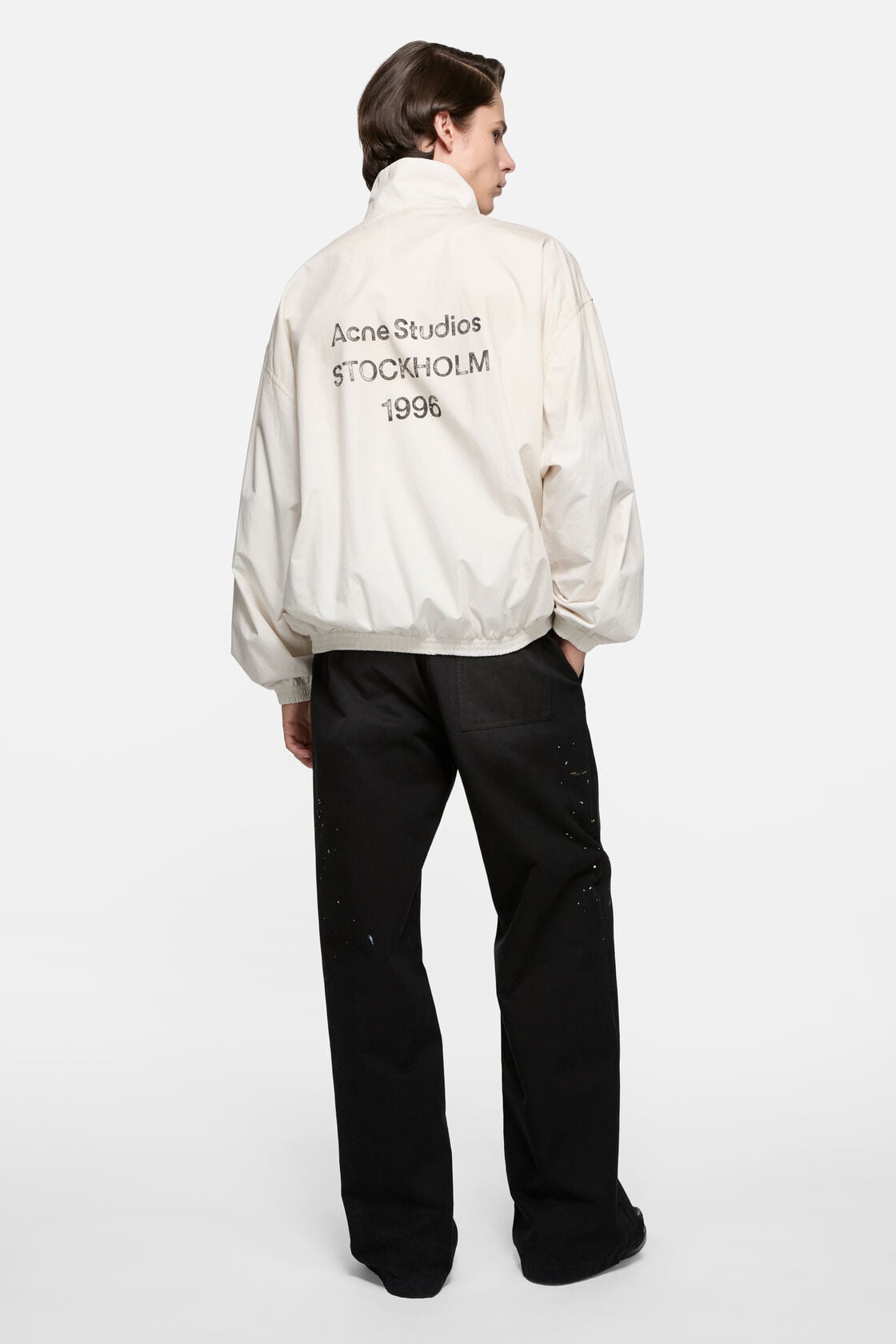 Jacke mit Waschung und Logo, Staubiges Wei&szlig;, 2000x